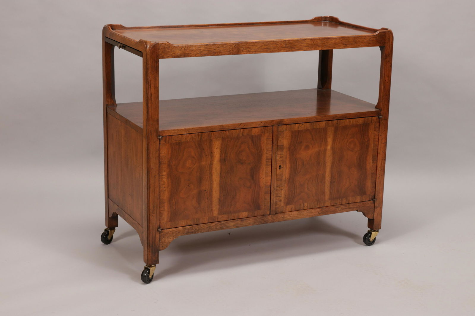 WALNUT  TEA CART H 32.5" W 38" D 18" (1 of 8)