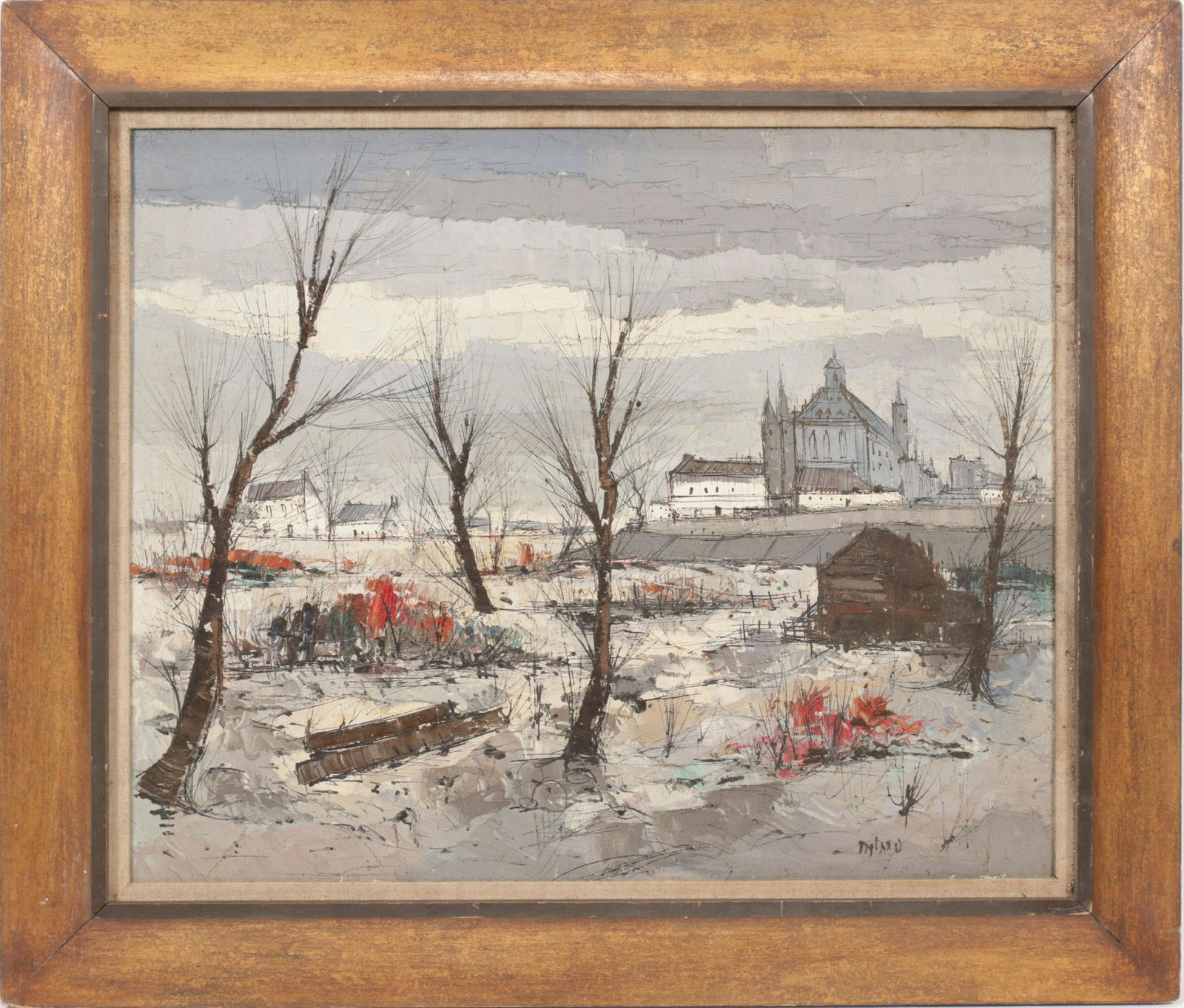 GERARD H. NYLAND, FRENCH OIL ON CANVAS C. 1955 H 23" W (1 of 6)