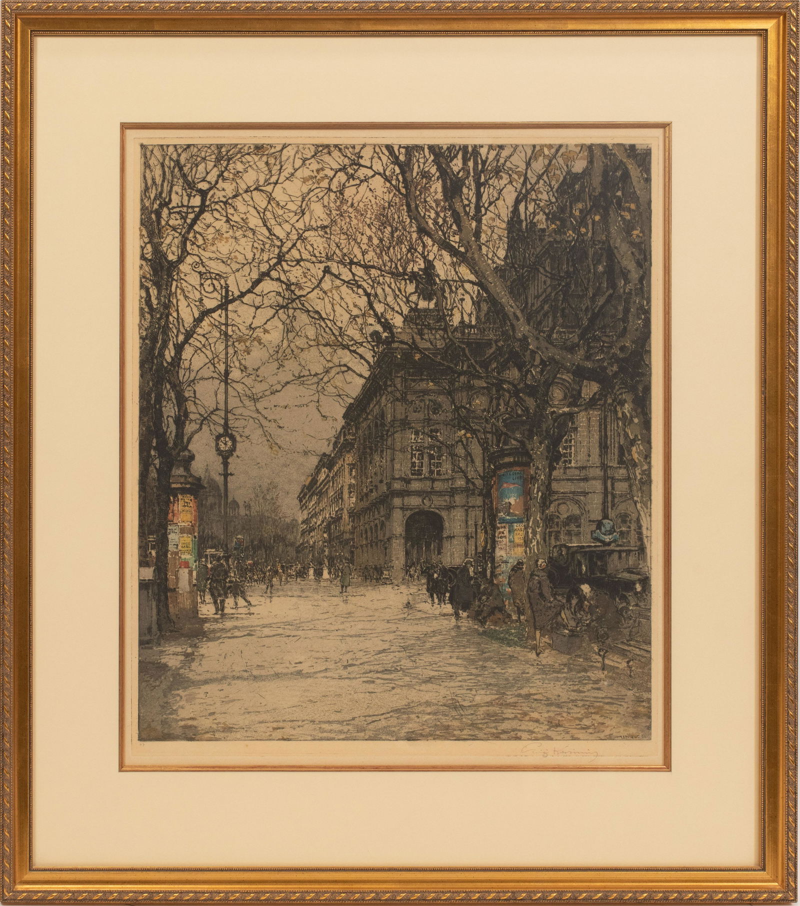 LUIGI KASIMIR, ETCHING ON PAPER, C 1925 H 18" W 15.5" (1 of 5)