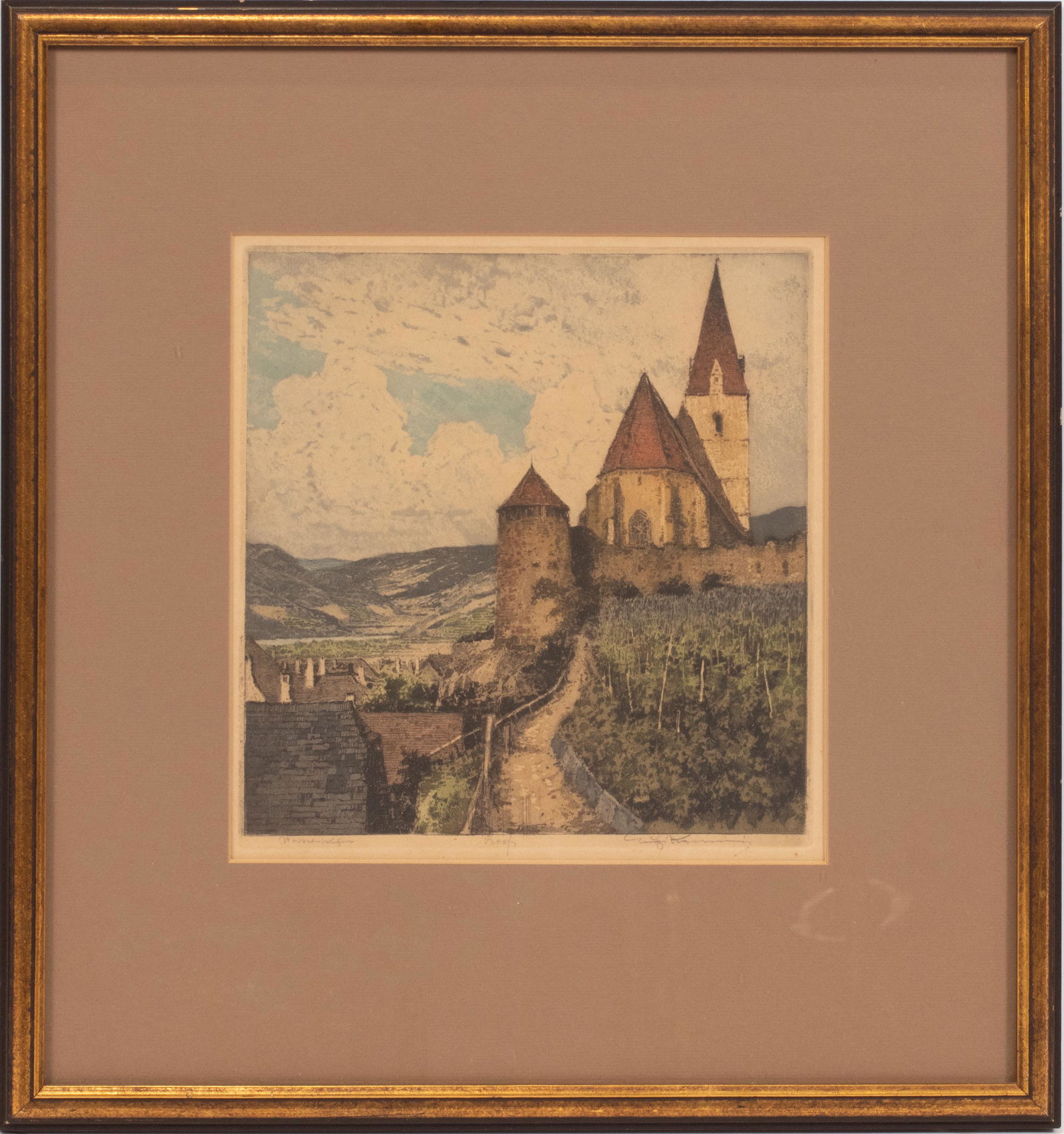 LUIGI KASIMIR (AUST./AMER.1881-62) AQUATINT ETCHING  H (1 of 7)