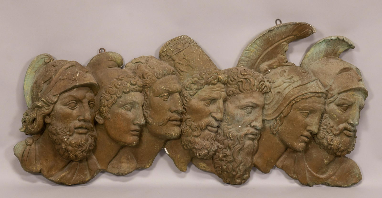 COMPOSITION RELIEF C 1900 H 20" L 46"  THE SEVEN HEROES (1 of 6)