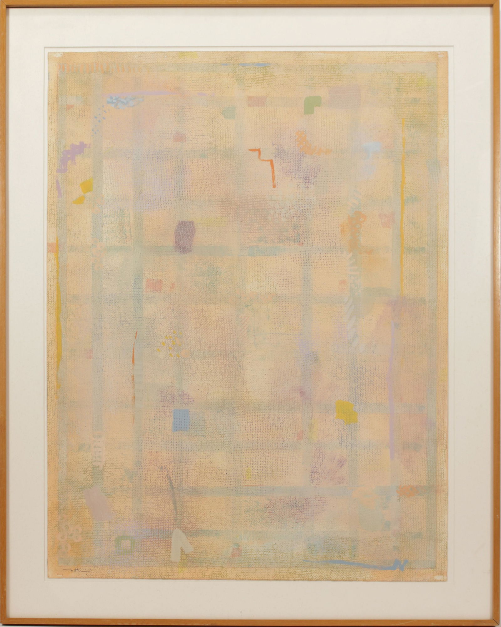 ROBERT NATKIN (AMERICAN, 1930-2010) ACRYLIC EMBELLISHED (1 of 5)