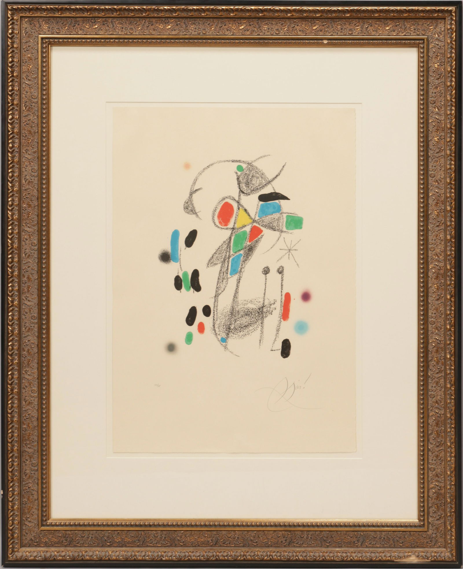 JOAN MIRO (SPAIN, 1893-1983) COLOR LITHOGRAPH ON WOVE (1 of 6)