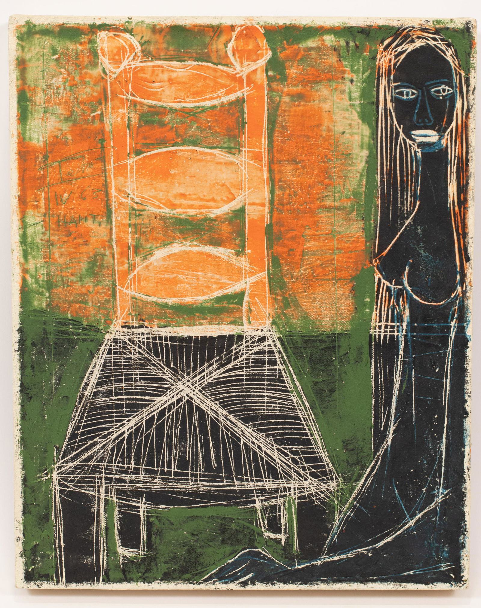 SACHA THEBAUD (TEBO), HAITI, B 1934 ENCAUSTIC (1 of 4)