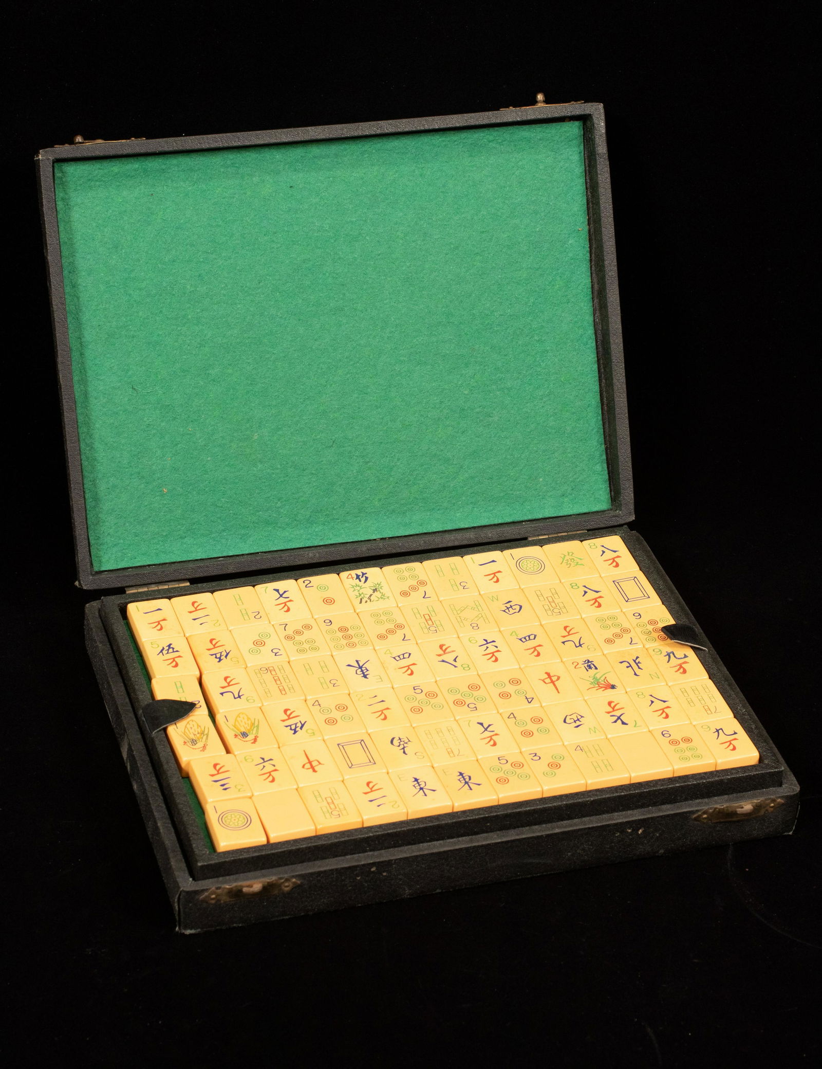 MAHJONG PLAYING TILES C. 1900 W 7.5" L 11" (1 of 3)