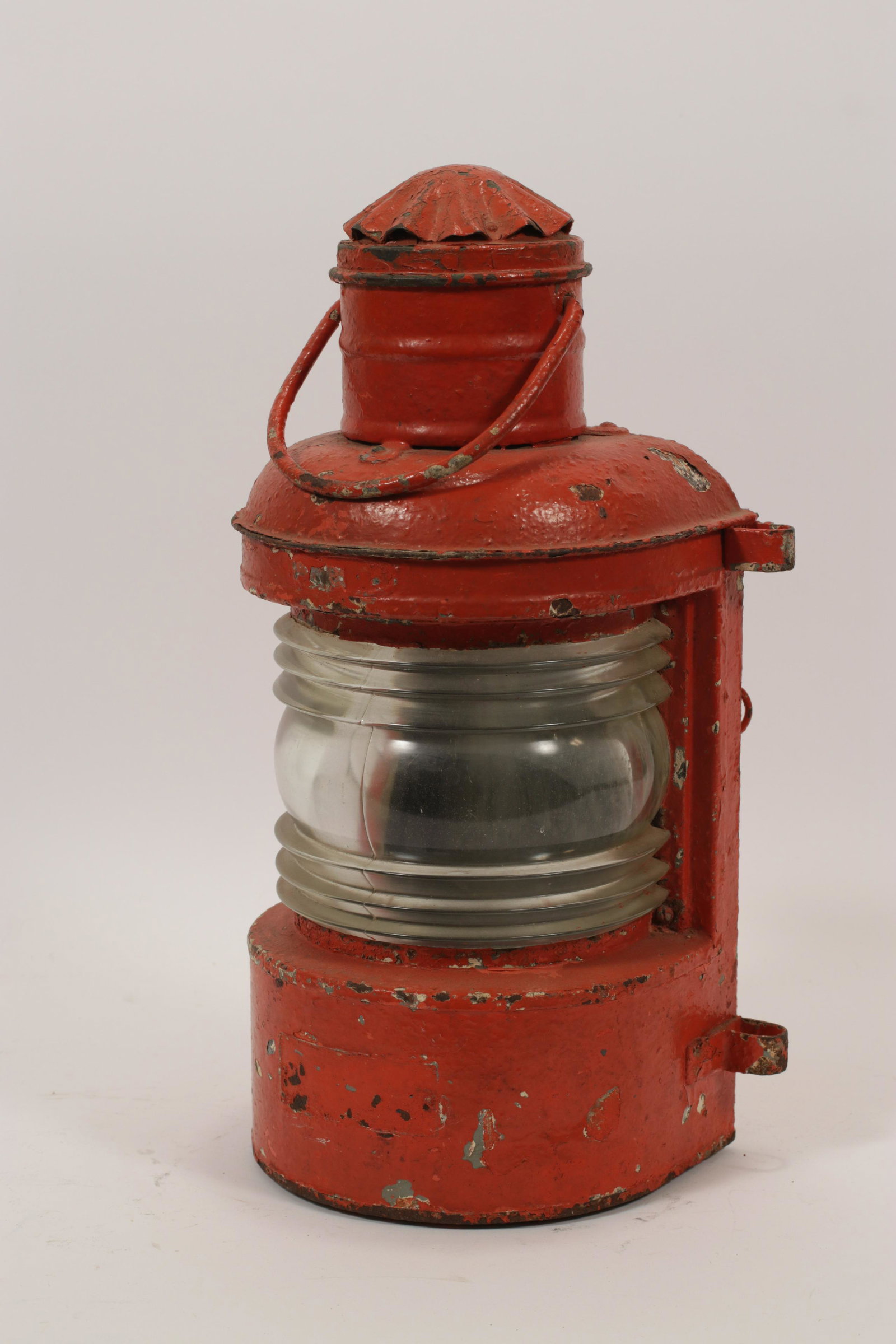 VINTAGE TIN SHIP'S LANTERN, H 14", W 8.5", D 6.5" (1 of 4)