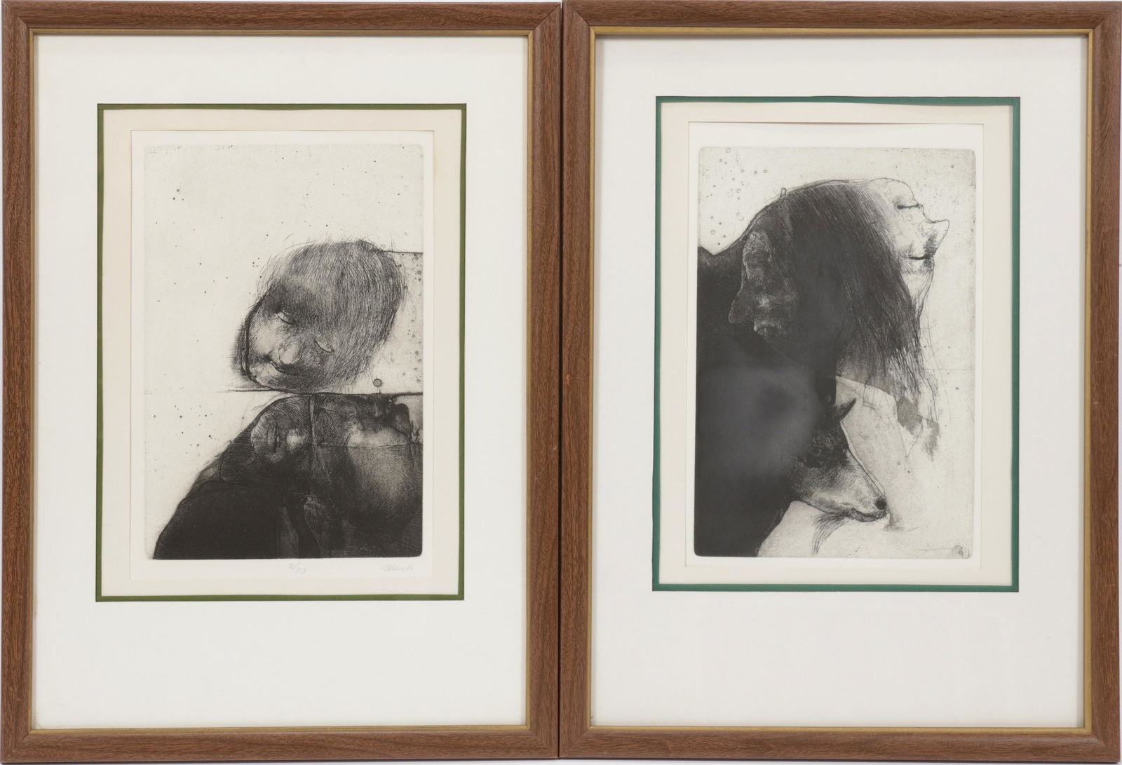 ROBERT MARX (AMERICAN. B. 1925) DRYPOINT ETCHINGS ON (1 of 7)