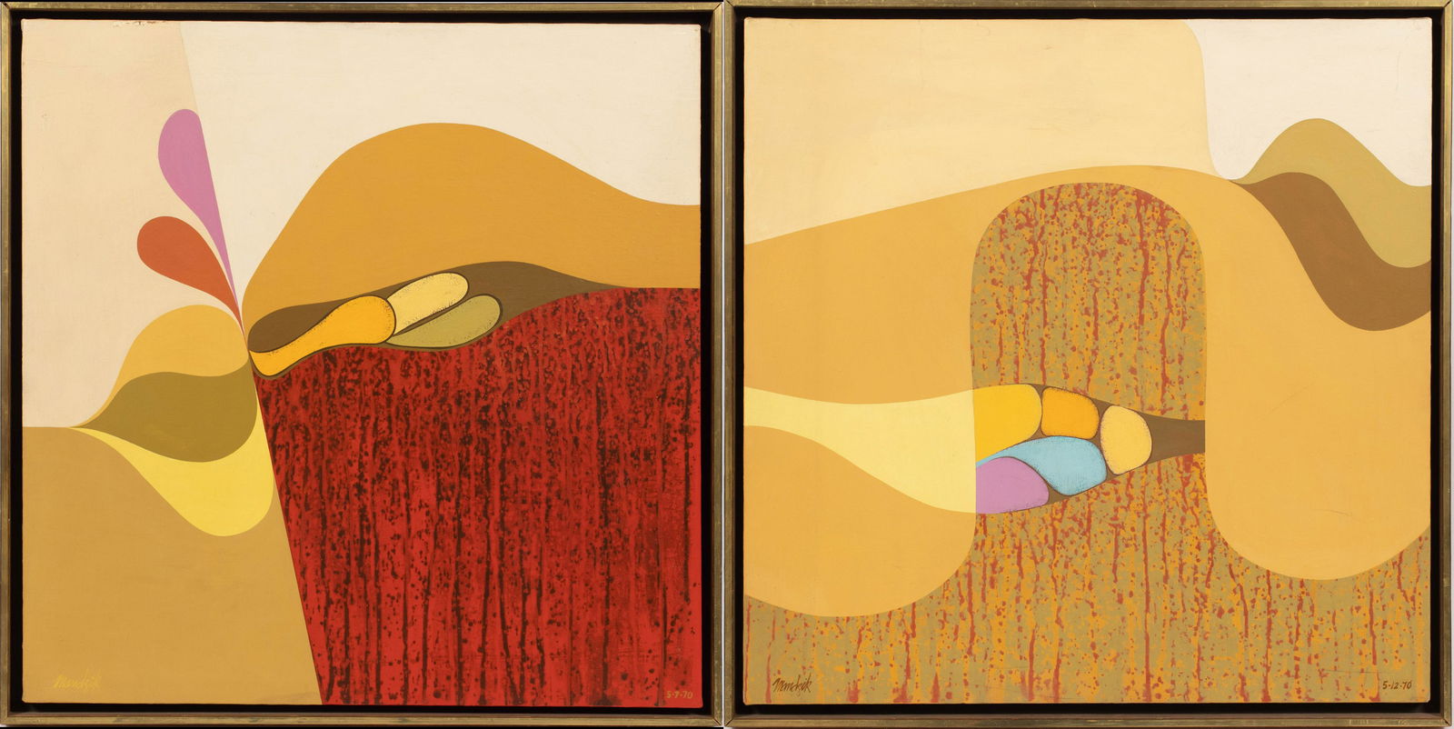 MICHAEL MANDZIUK (MICHIGAN, B. 1942) ACRYLICS ON (1 of 12)