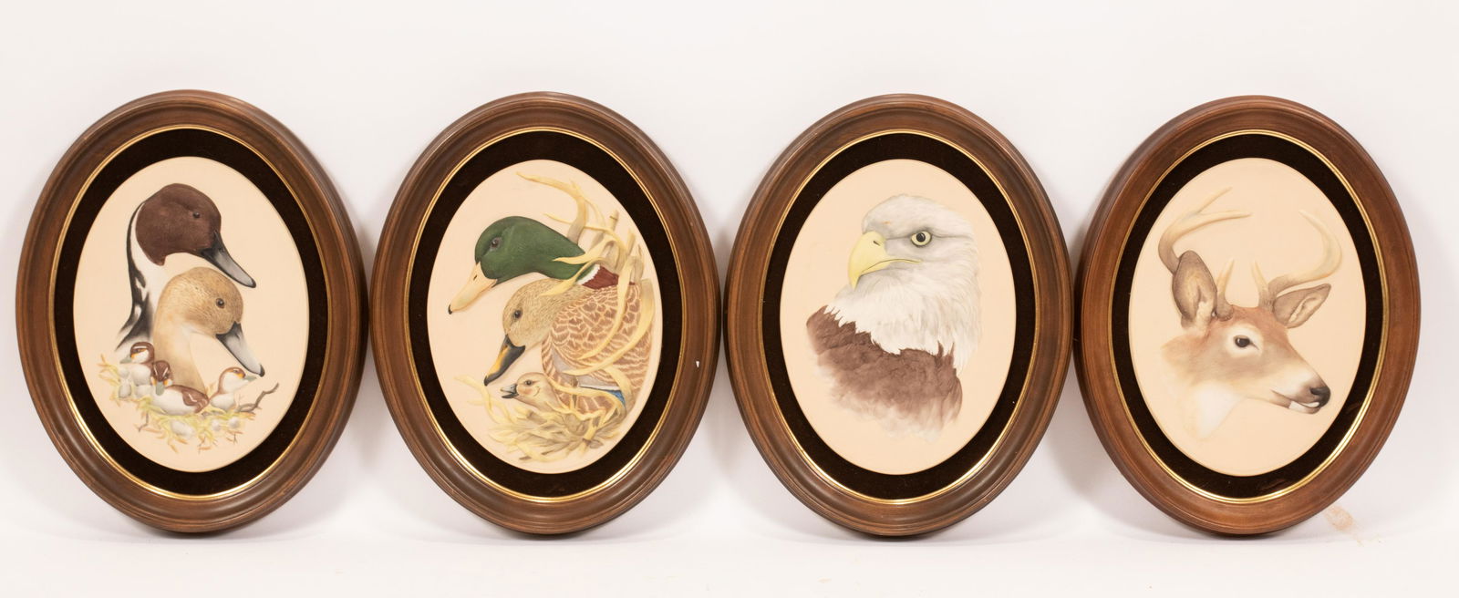 RONALD GOEKE, BISQUE BIRD RELIEF PLAQUES,  SET OF FOUR (1 of 10)