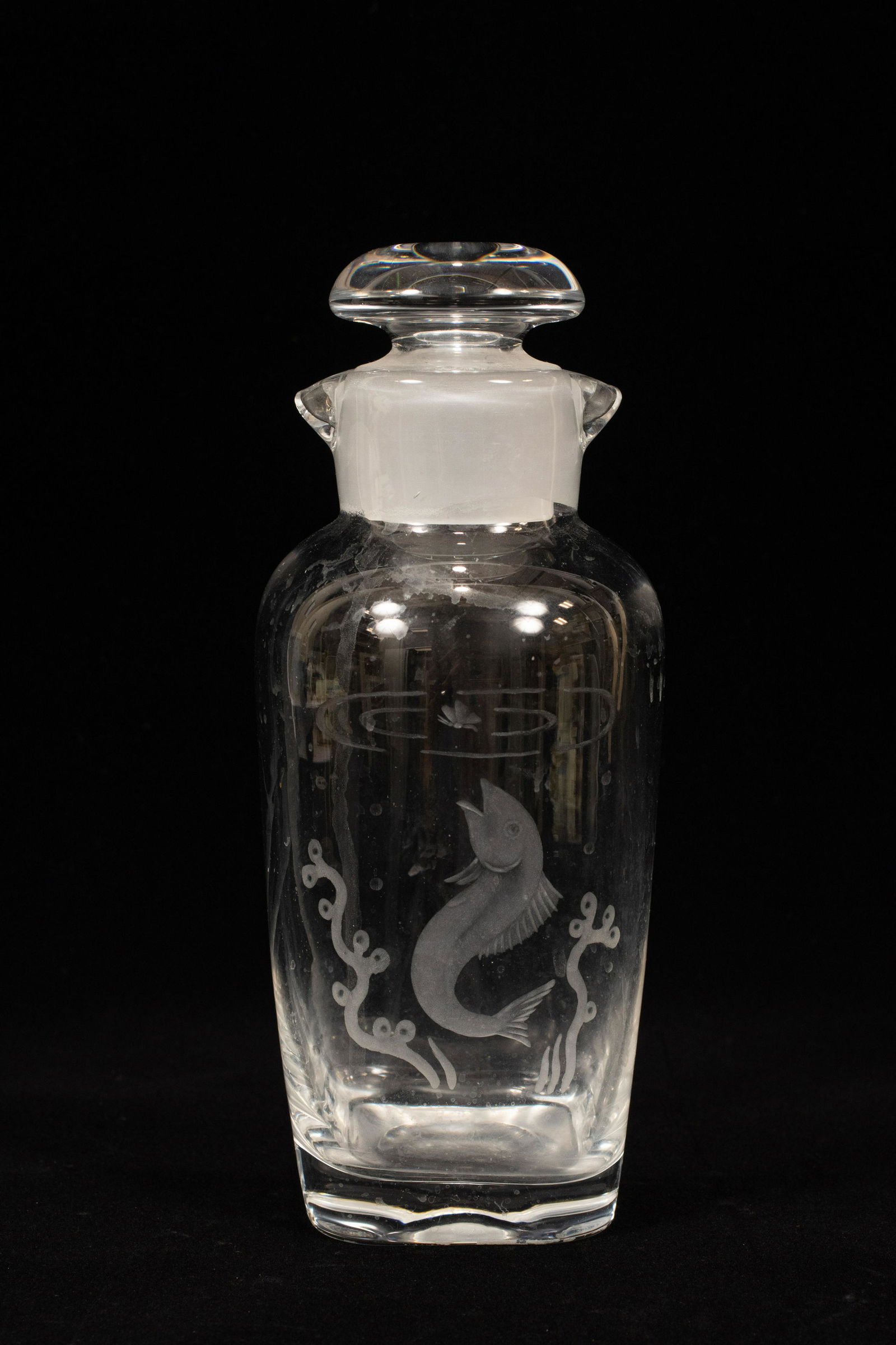 ORREFORS  HAND BLOWN CRYSTAL  COCKTAIL SHAKER H 9.5" (1 of 4)