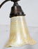 031245: STEUBEN AURENE GLASS & BRONZE DESK LAMP, H 18" - 2