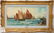 031459: J.H. HAYES OIL ON CANVAS, 12" X 27", SAILBOATS