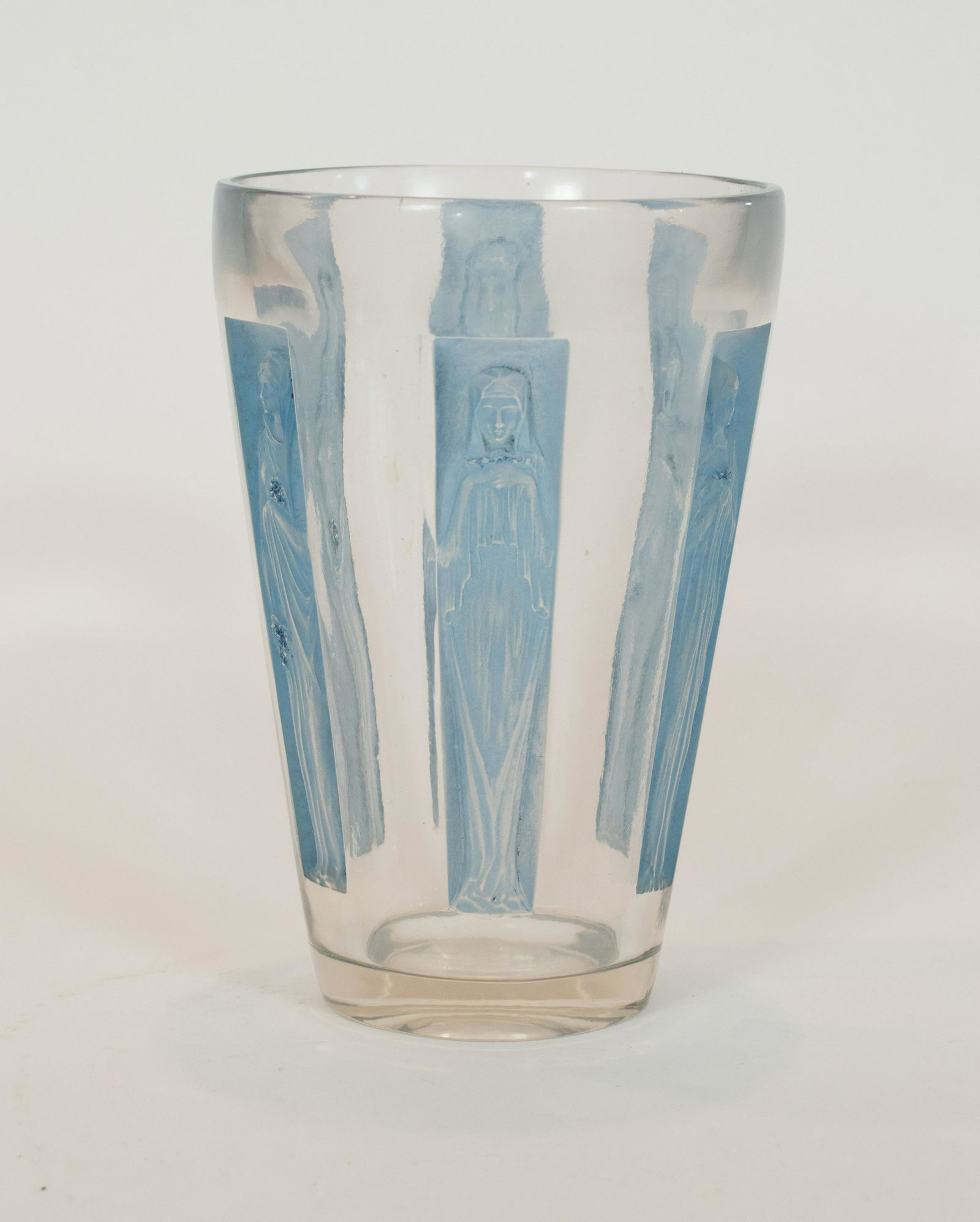 LALIQUE STYLE GOBELET, H 7.7", DIA 5" (1 of 4)