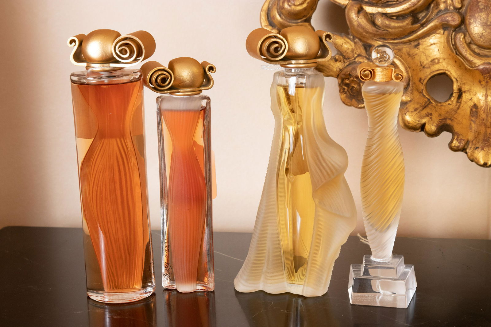 GIVENCHY COLOGNE BOTTLES, 4 PCS, H 6"-7" (1 of 1)