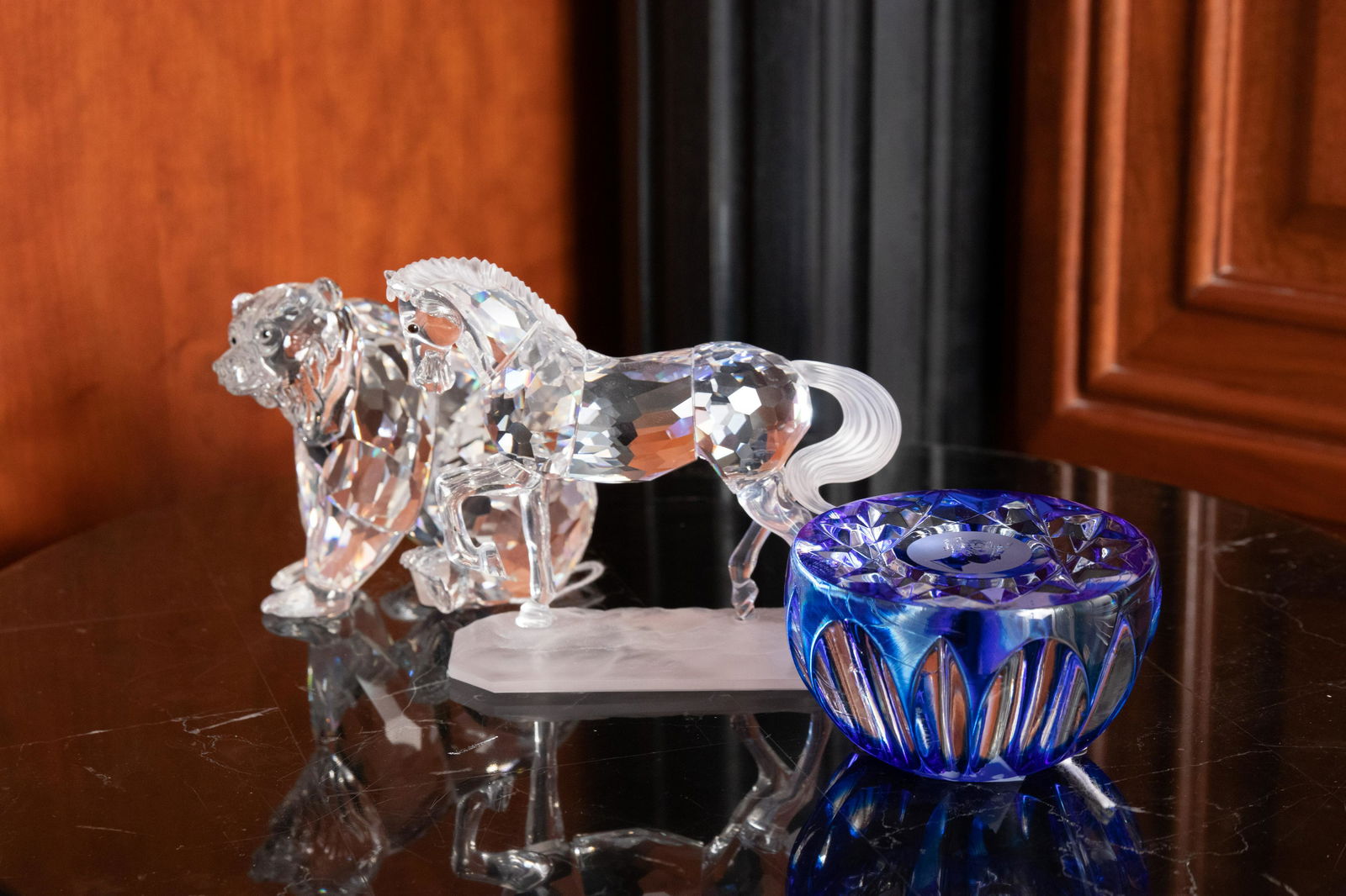 SWAROVSKI CRYSTAL BEAR, HORSE, 3 PCS, H 3.4"-4" (1 of 1)