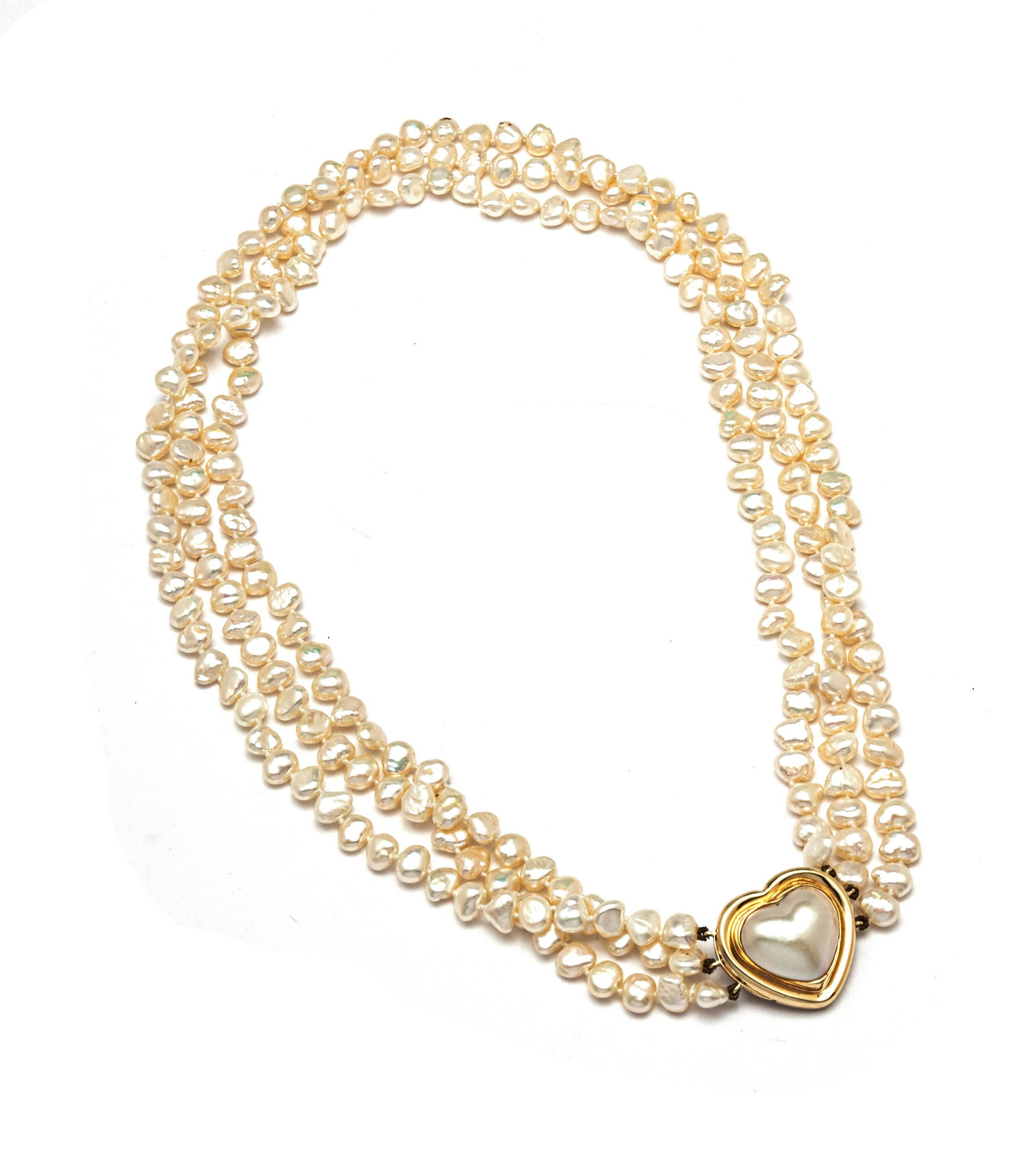 BIWA PEARL NECKLACE L 16" (1 of 1)