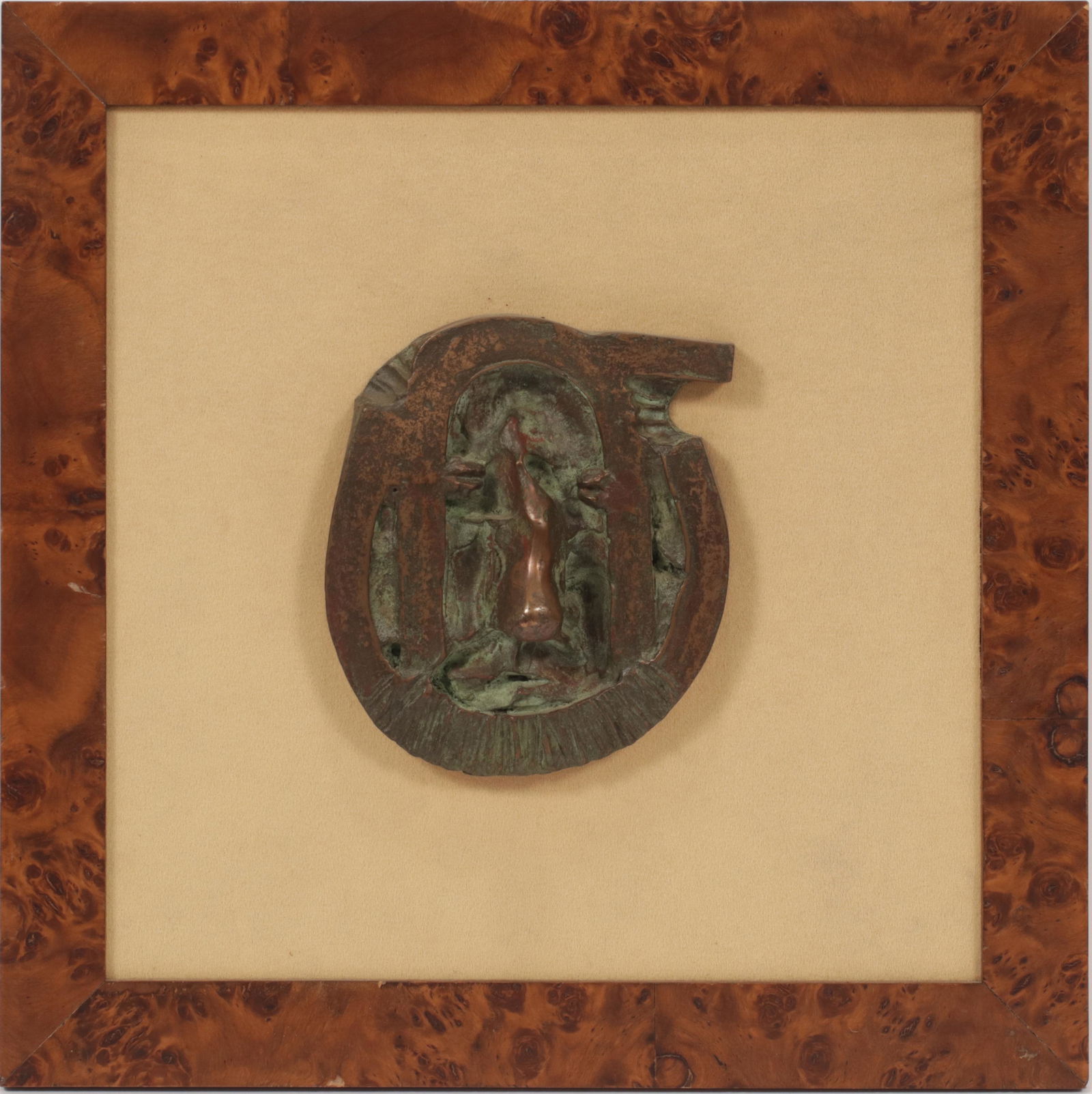 DEL NEGRO (ITALIAN, 20TH C) BRONZE PLAQUE, H 6.5", W (1 of 4)