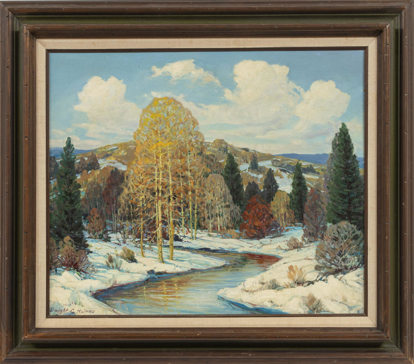 DWIGHT CLAY HOLMES (AMERICAN, 1900-1986) OIL ON BOARD, (1 of 4)