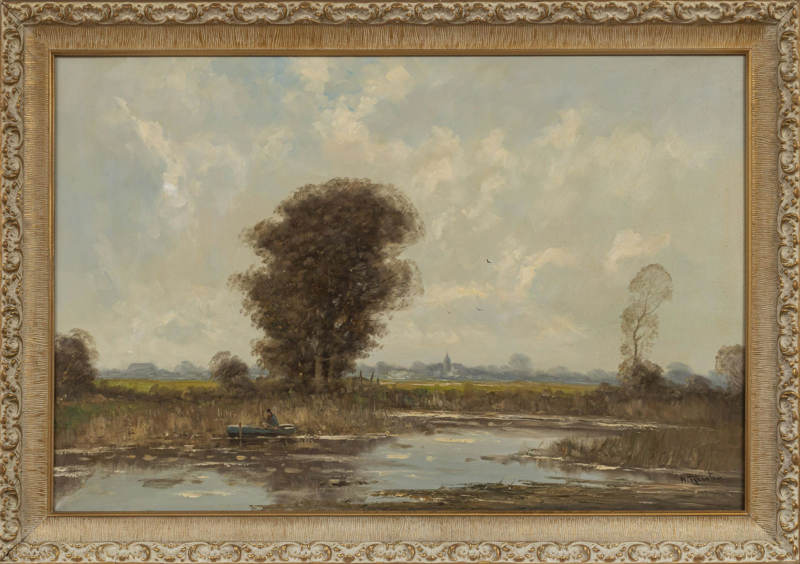 HELMUT REUTER (GERMAN, 1913-1985) OIL ON CANVAS, H 26", (1 of 4)