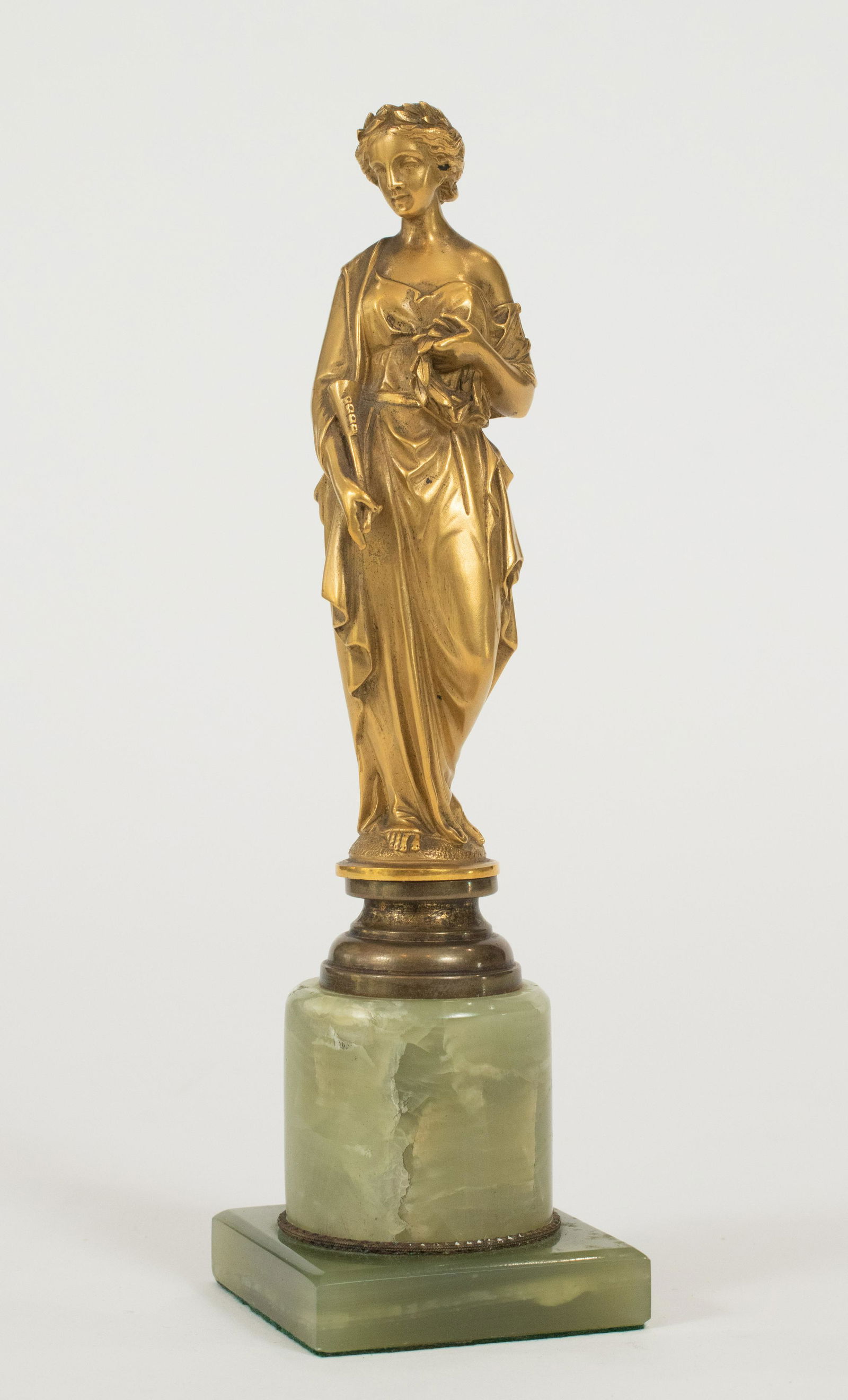 FRENCH  BRONZE SCULPTURE, FIRST QUARTER 20TH C.  H 9", (1 of 4)