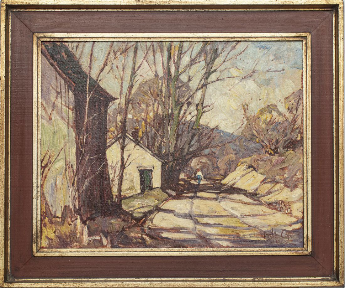 LESLIE COPE (AMERICAN, 1913-2002) OIL ON CANVAS BOARD, (1 of 5)