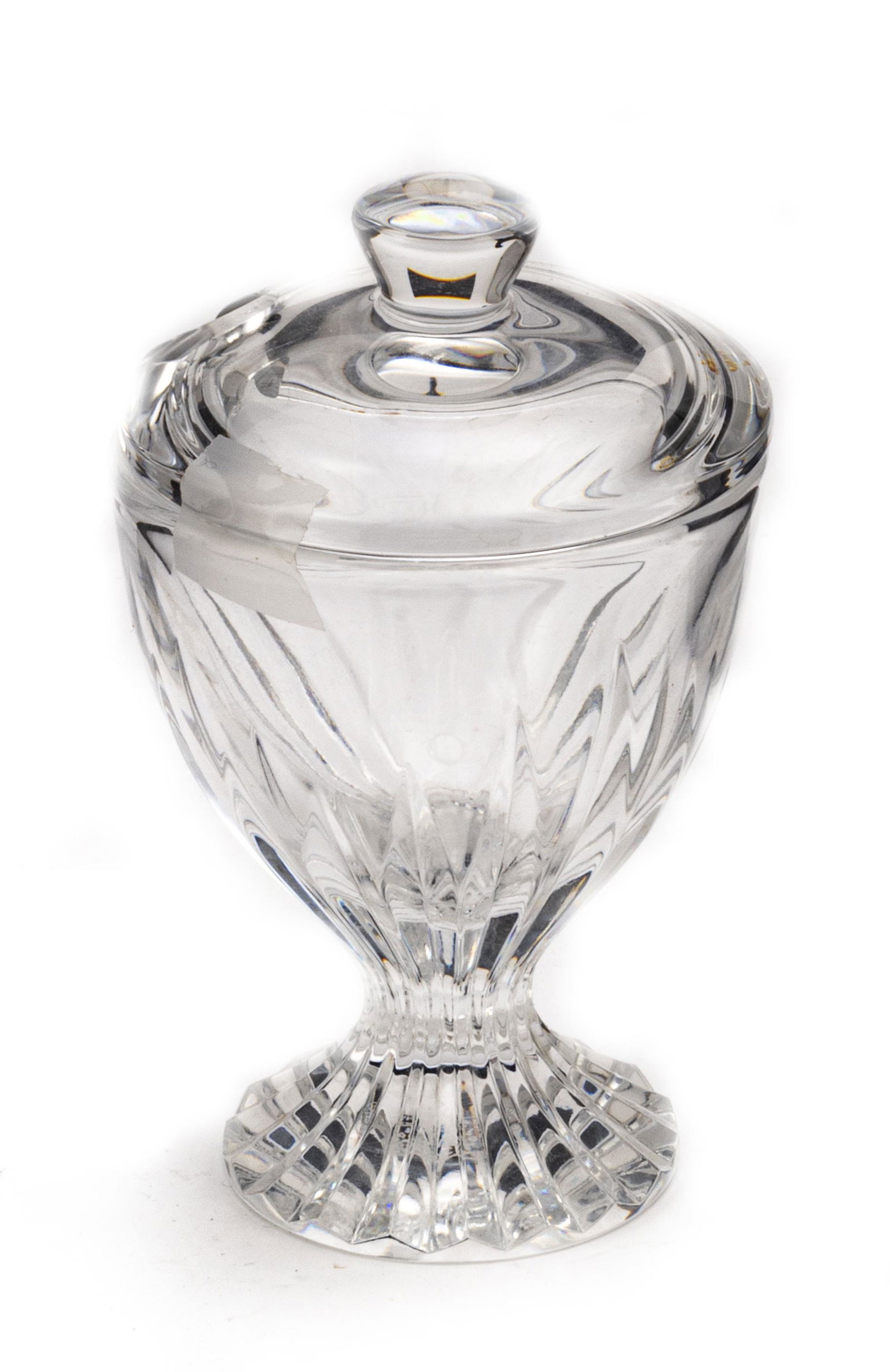 BACCARAT URN FORM CRYSTAL COVERED MUSTARD POT H 5" (1 of 2)