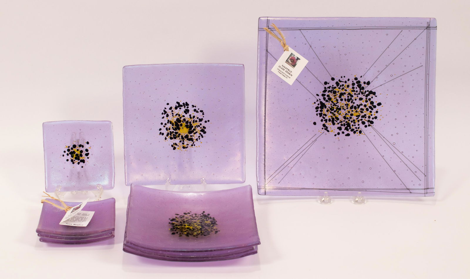 SUSAN  MAXFIELD, SANTA CRUZ, CA. FUSED GLASS PLATES, 9 (1 of 2)