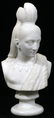 042022: ATT TO EDMONIA LEWIS CARVED WHITE MARBLE BUST