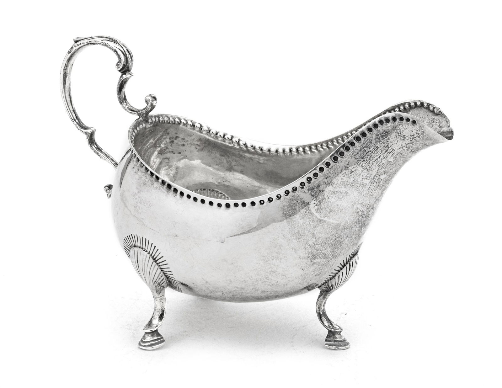MATTHEW  WEST, DUBLIN, IRELAND SAUCE BOAT, 1789 (1 of 3)