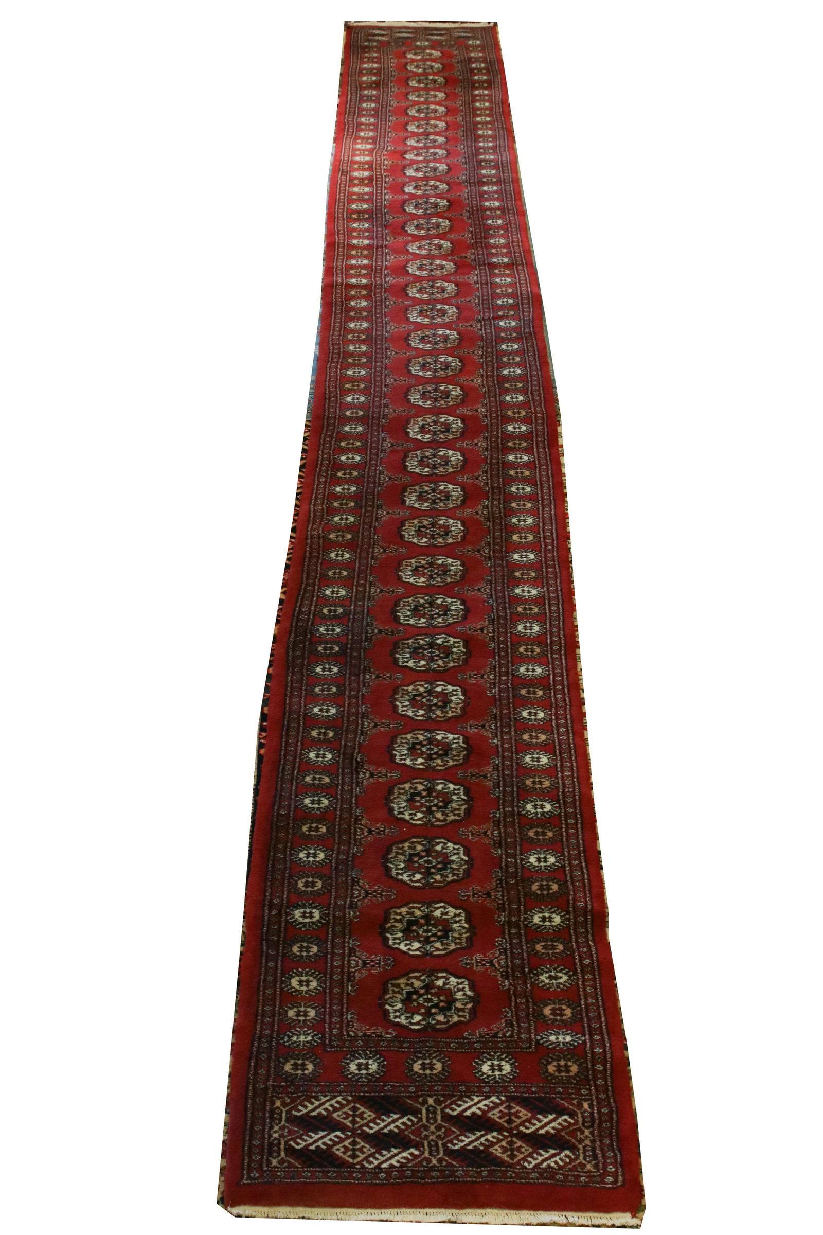 PAKISTANI BOKHARA HANDWOVEN WOOL RUNNER (1 of 2)
