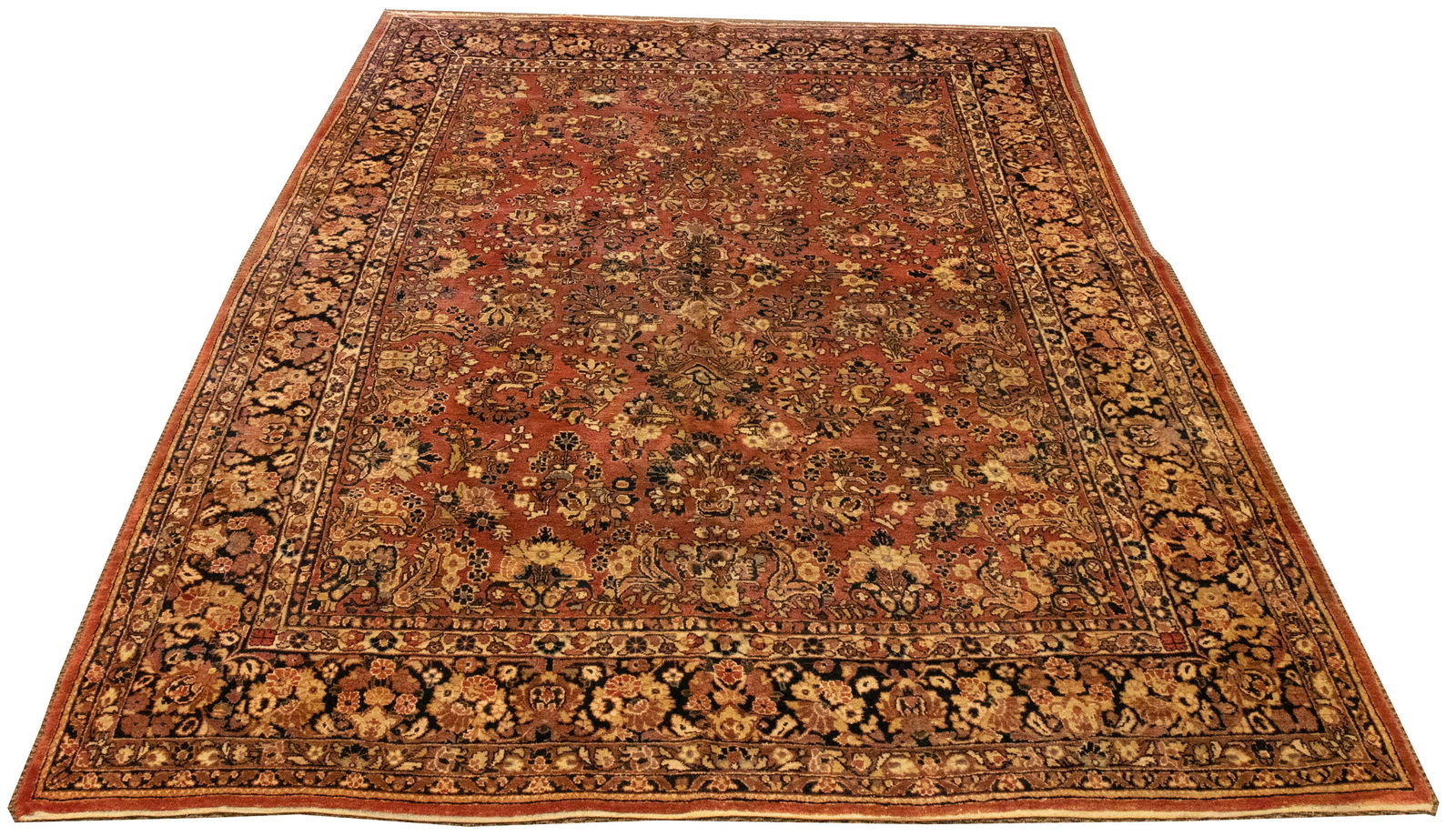ANTIQUE PERSIAN SAROUK WOOL CARPET (1 of 2)