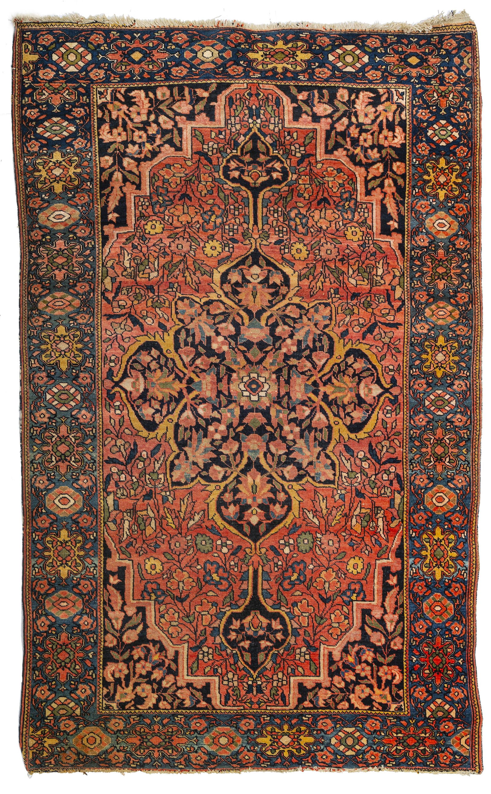 ANTIQUE FARAGHAN SAROUK HANDWOVEN WOOL RUG (1 of 2)