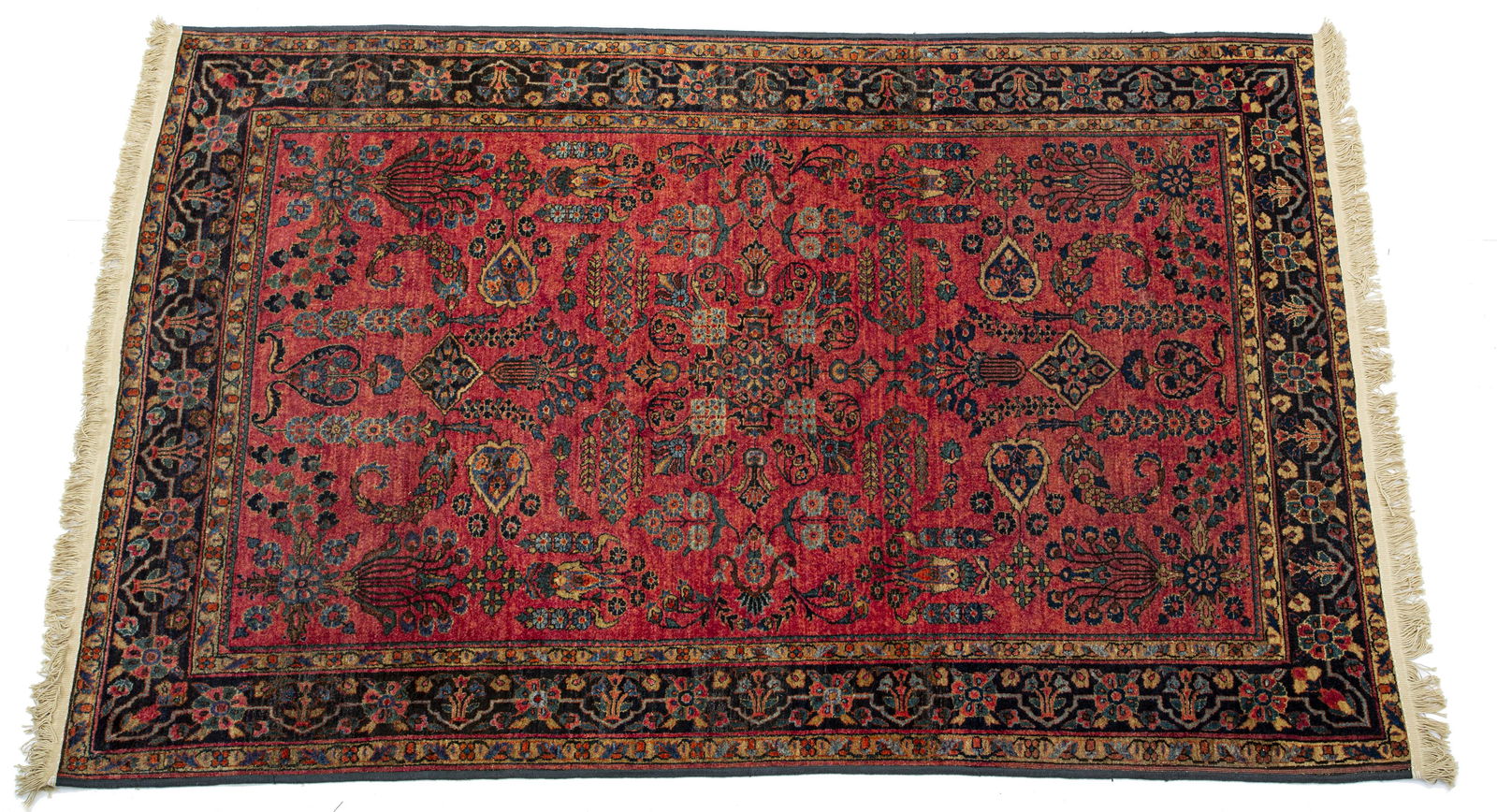 ANTIQUE PERSIAN SAROUK HANDWOVEN WOOL RUG (1 of 2)