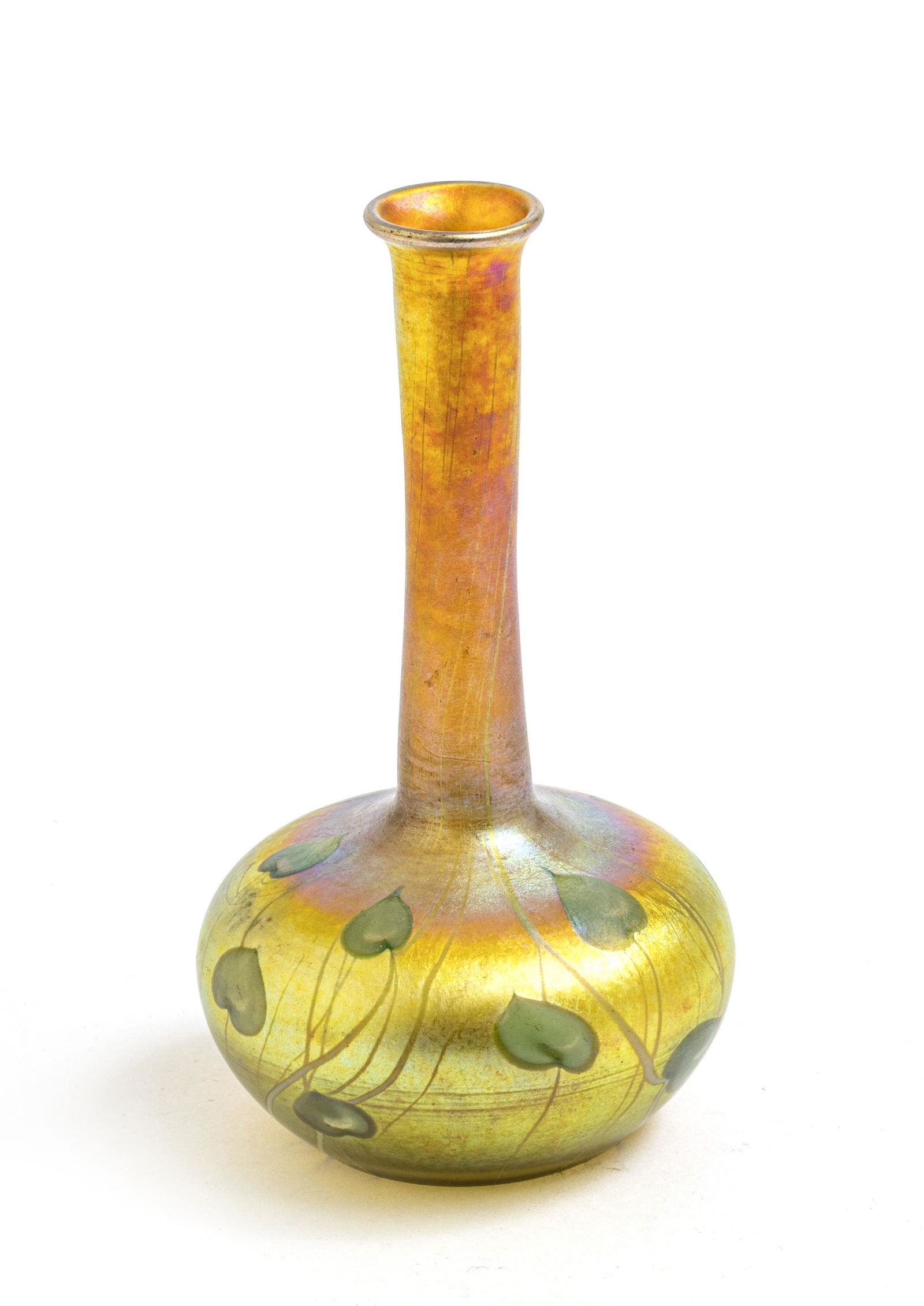 L.C. TIFFANY FAVRILE GLASS BUD VASE, C. 1900 (1 of 3)
