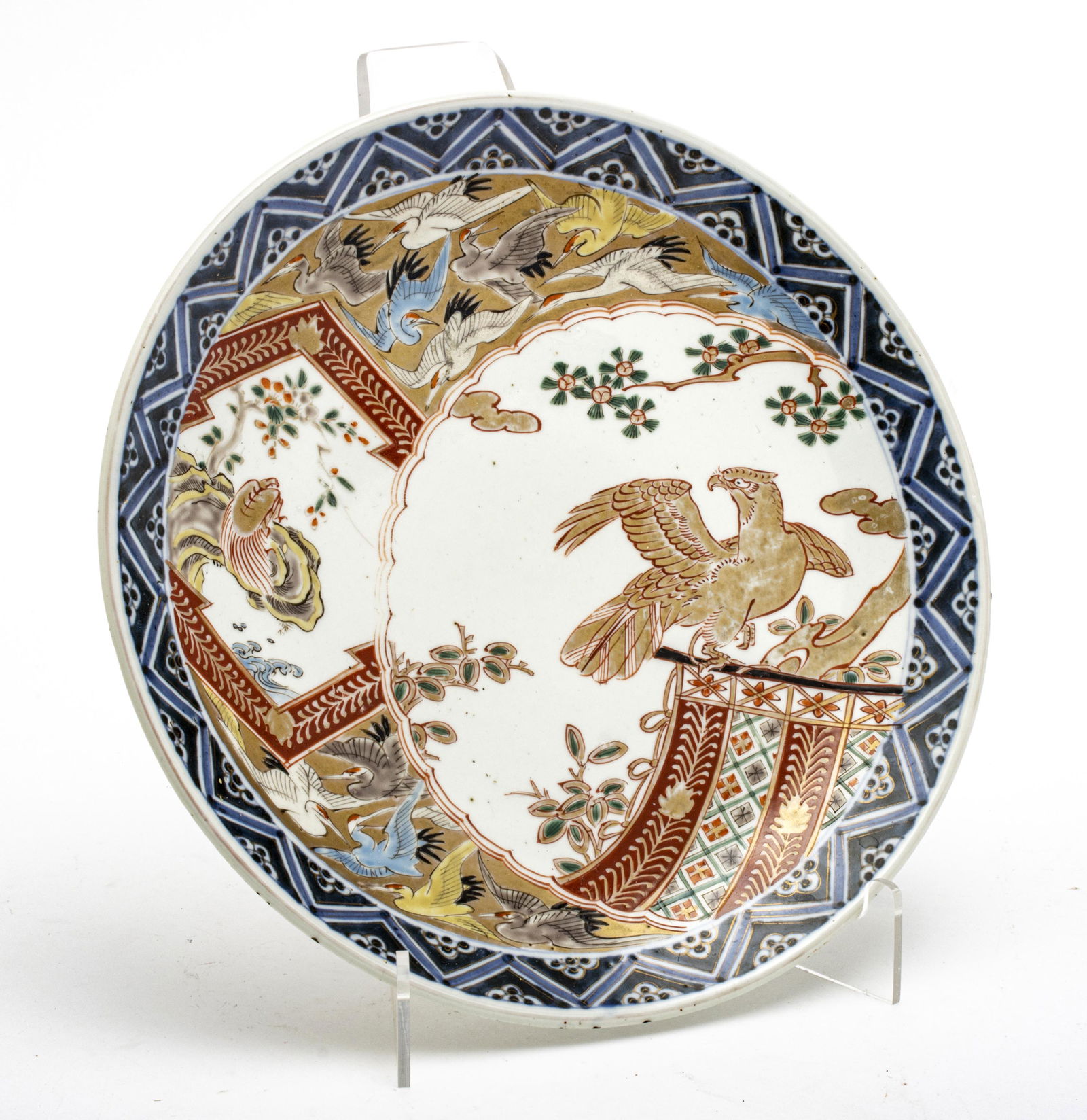 JAPANESE PORCELAIN "IMARI" CHARGER 19TH C (1 of 2)