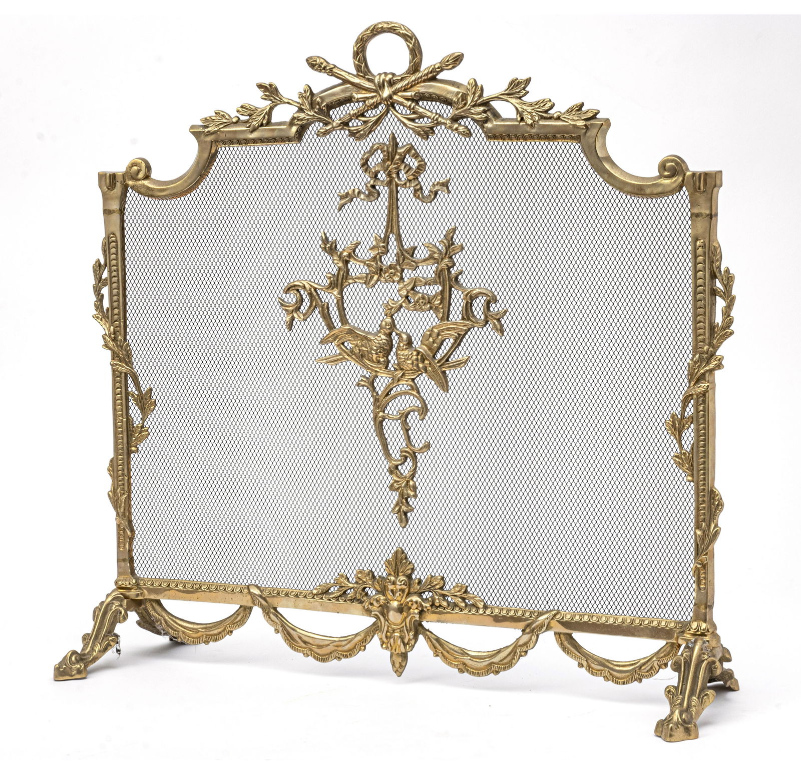 FRENCH BRONZE FREESTANDING FIRE SCREEN (1 of 2)