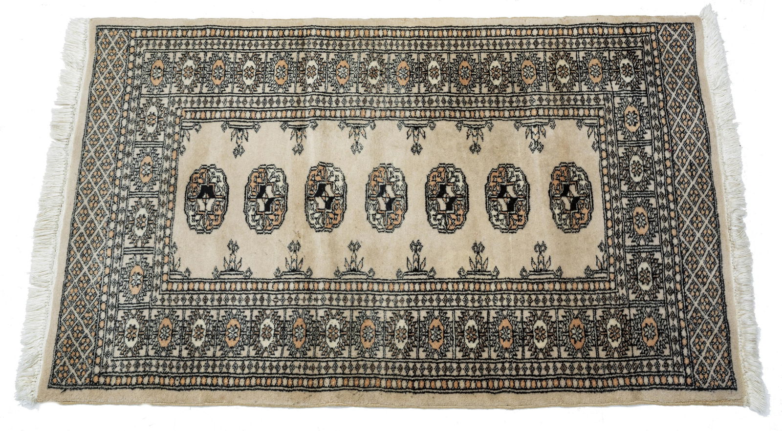 PERSIAN BOKHARA HANDWOVEN WOOL RUG (1 of 2)