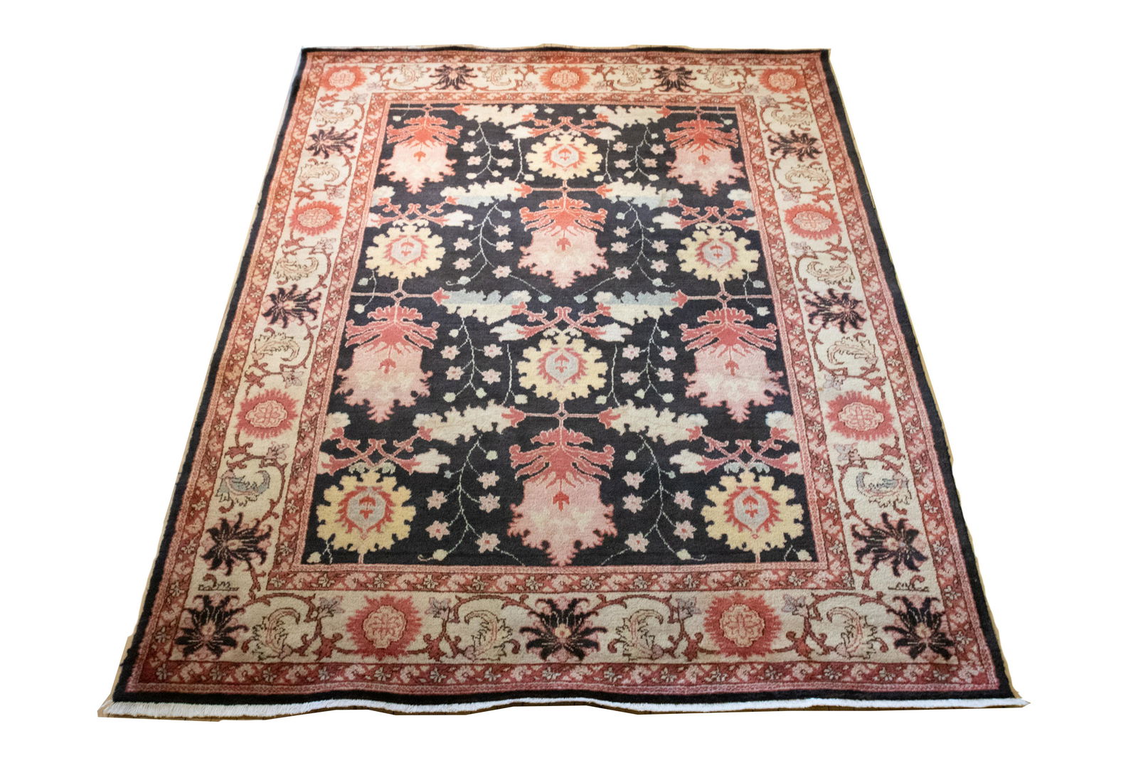 PERSIAN TABRIZ HANDWOVEN WOOL RUG W 6.10' L 9.8' (1 of 3)