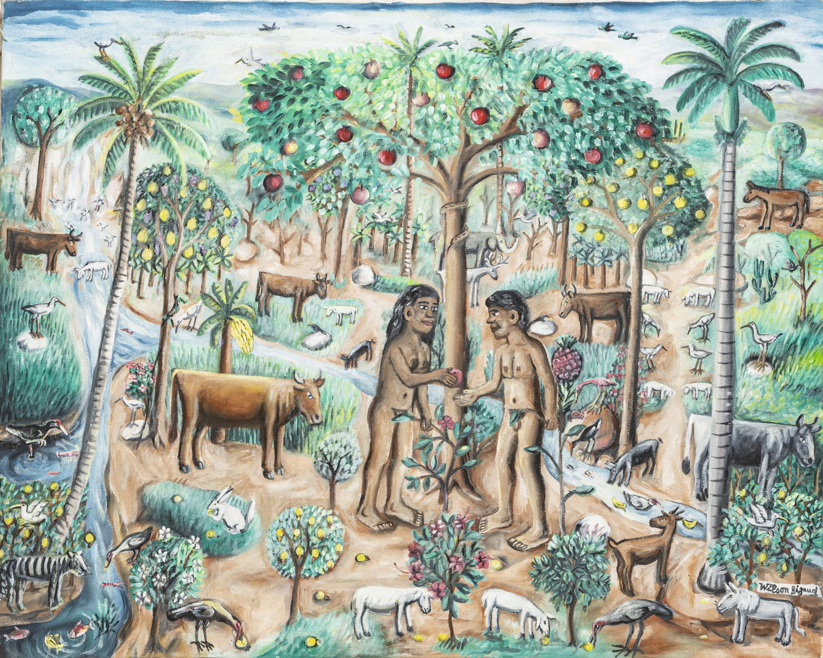 WILSON BIGAUD, HAITIAN, OIL ON CANVAS (1 of 3)