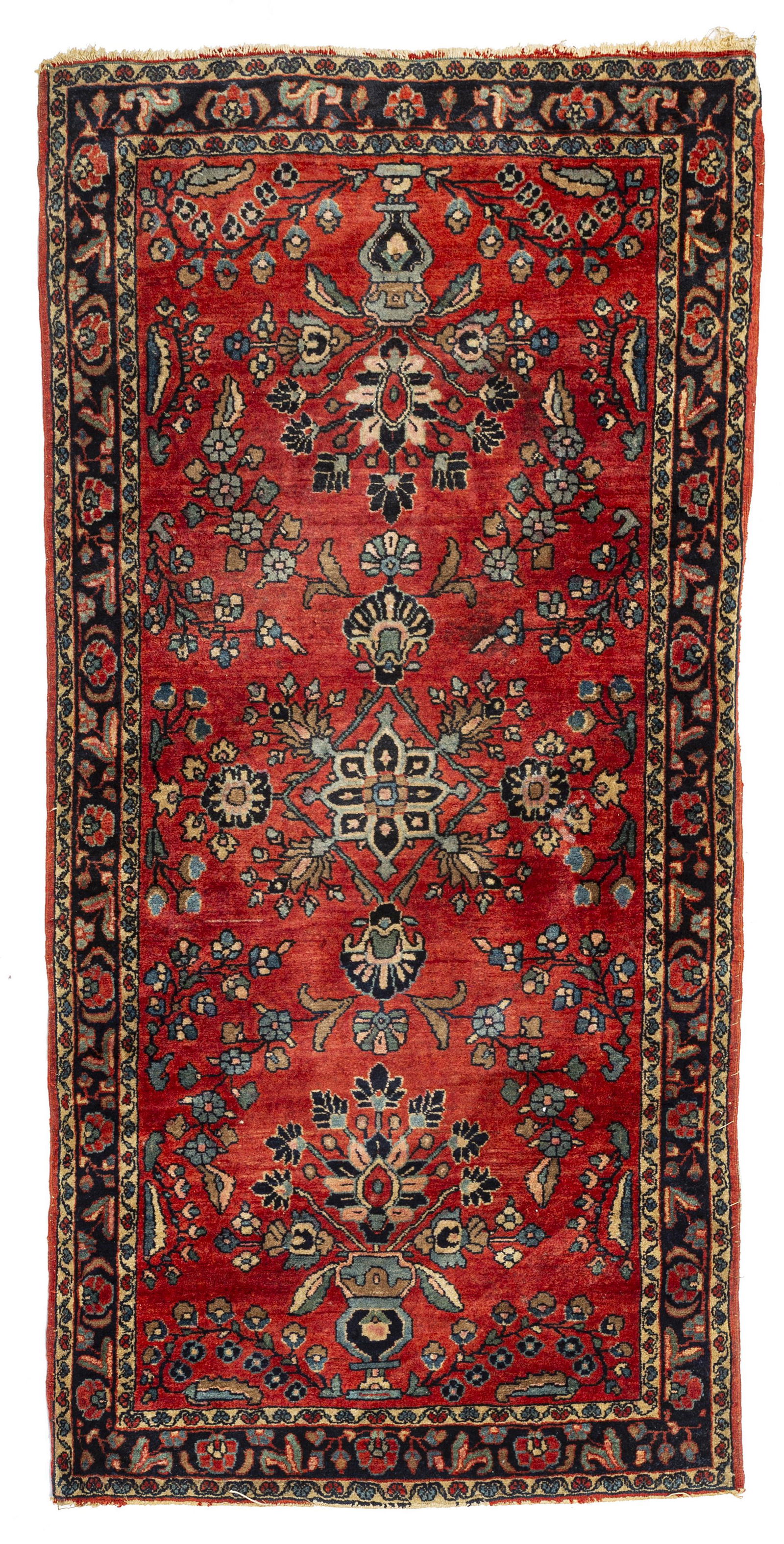 PERSIAN SAROUK WOOL MAT, C. 1930 (1 of 2)