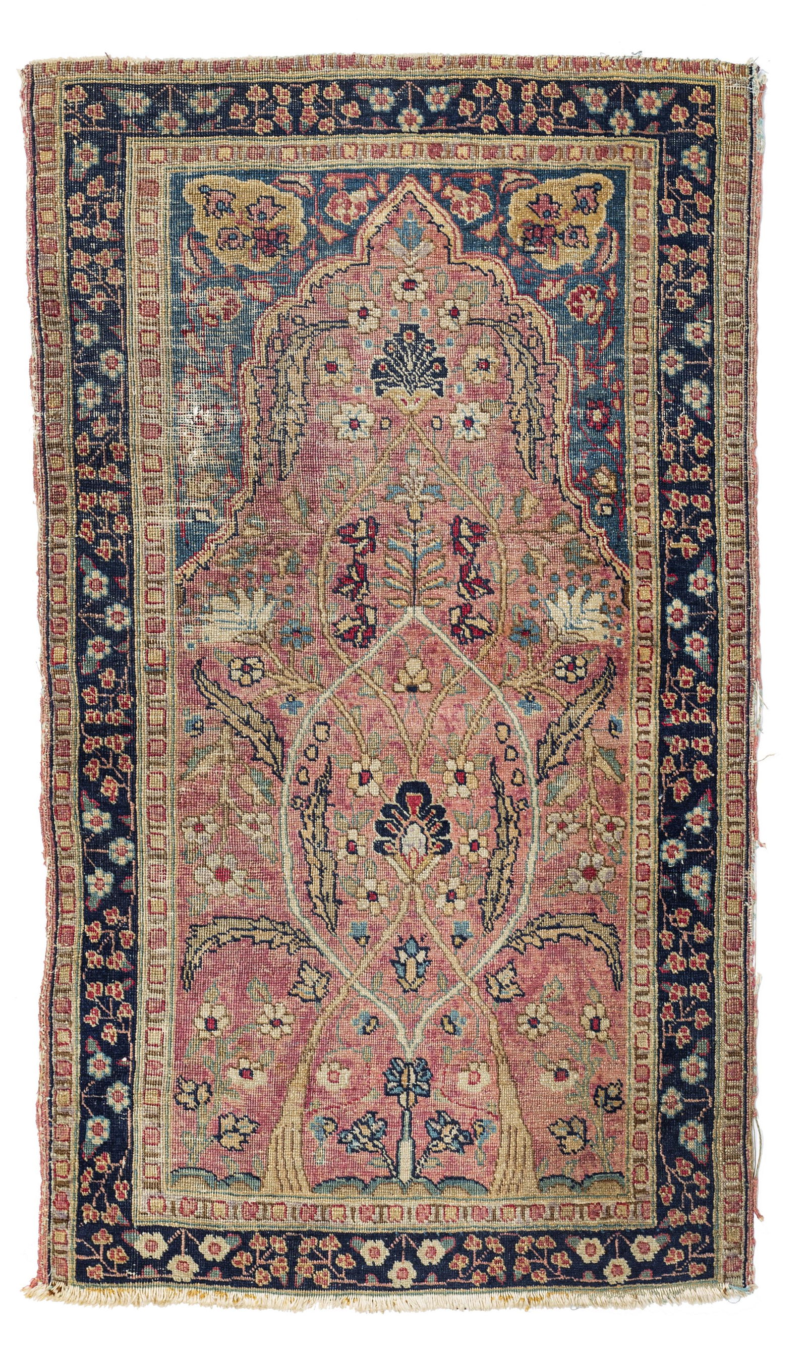 SAROUK WOOL PRAYER RUG W 2'8" L 4'3" (1 of 2)