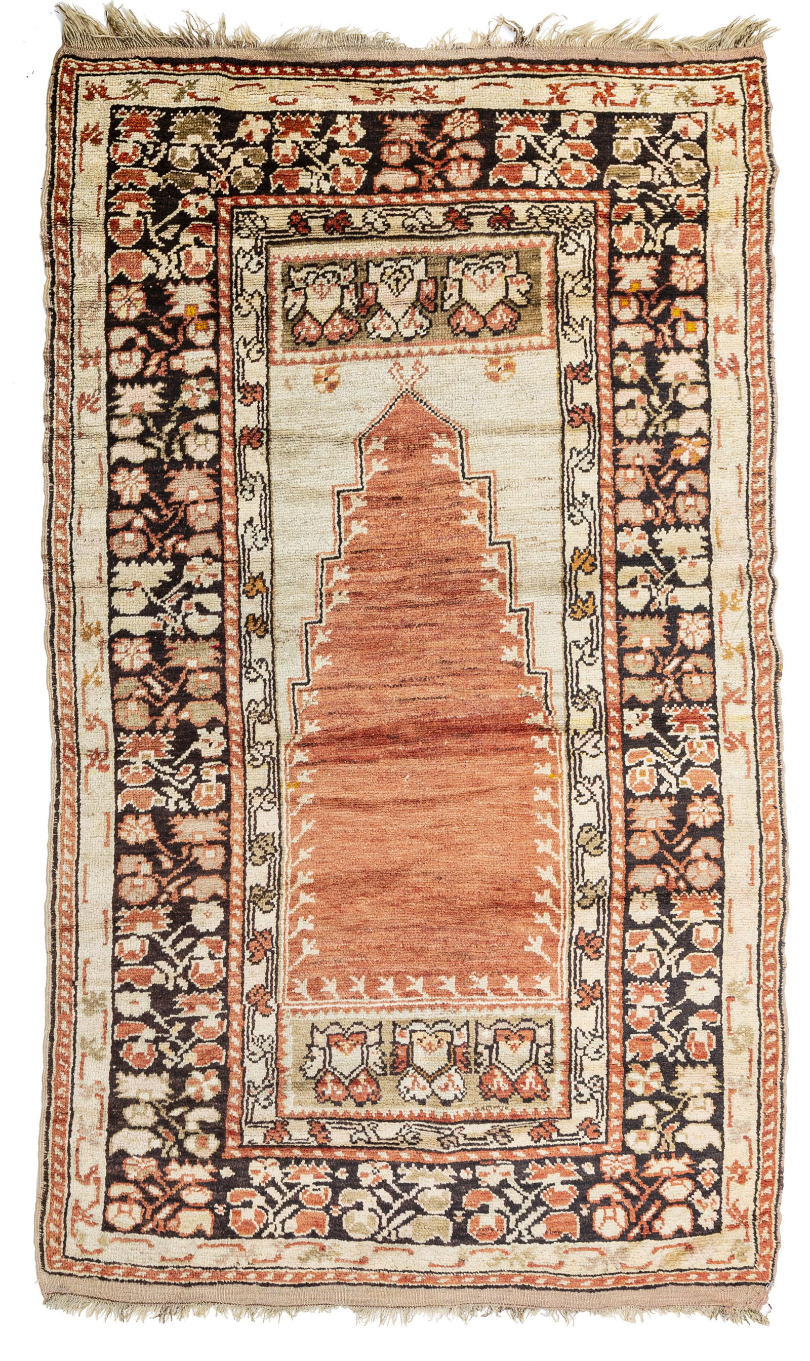 ANTIQUE KONIA TURKISH HANDWOVEN WOOL PRAYER RUG (1 of 2)