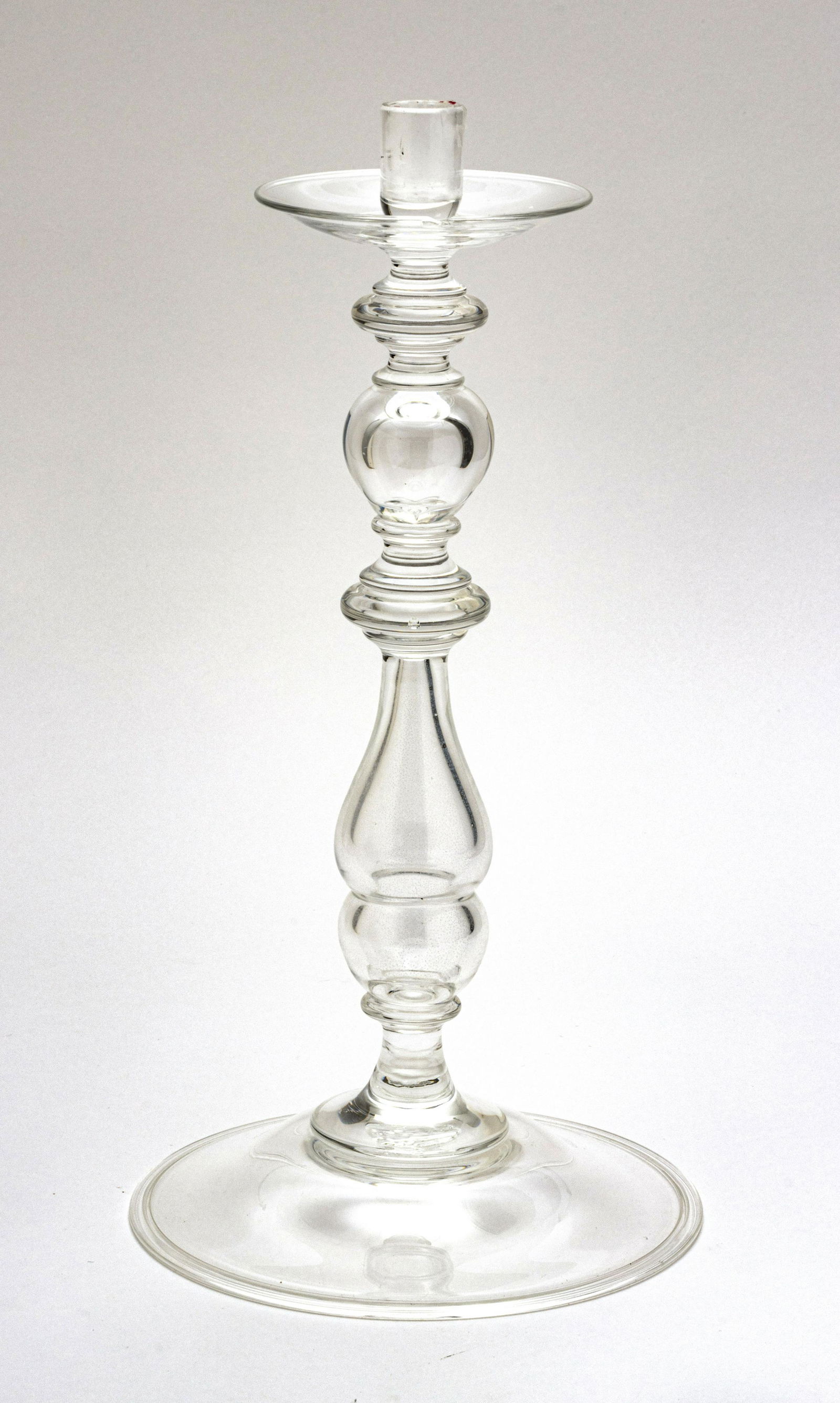 STEUBEN HAND BLOWN CRYSTAL CANDLESTICK H 15.7" (1 of 2)