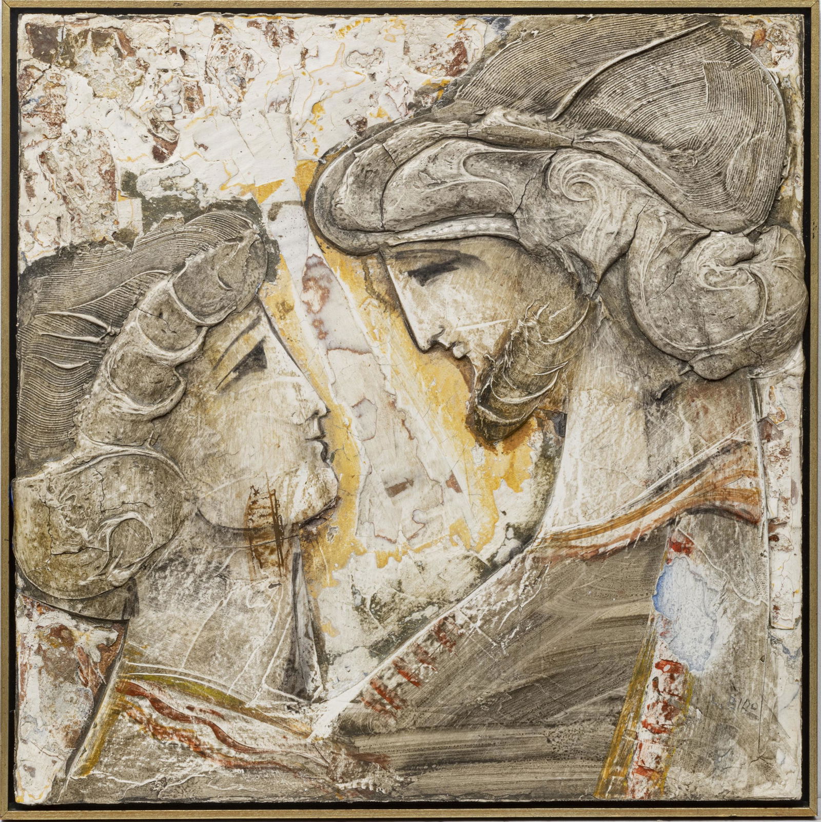 LJUBO BIRO, ENCAUSTIC PAINTING H 24" W 24" (1 of 3)