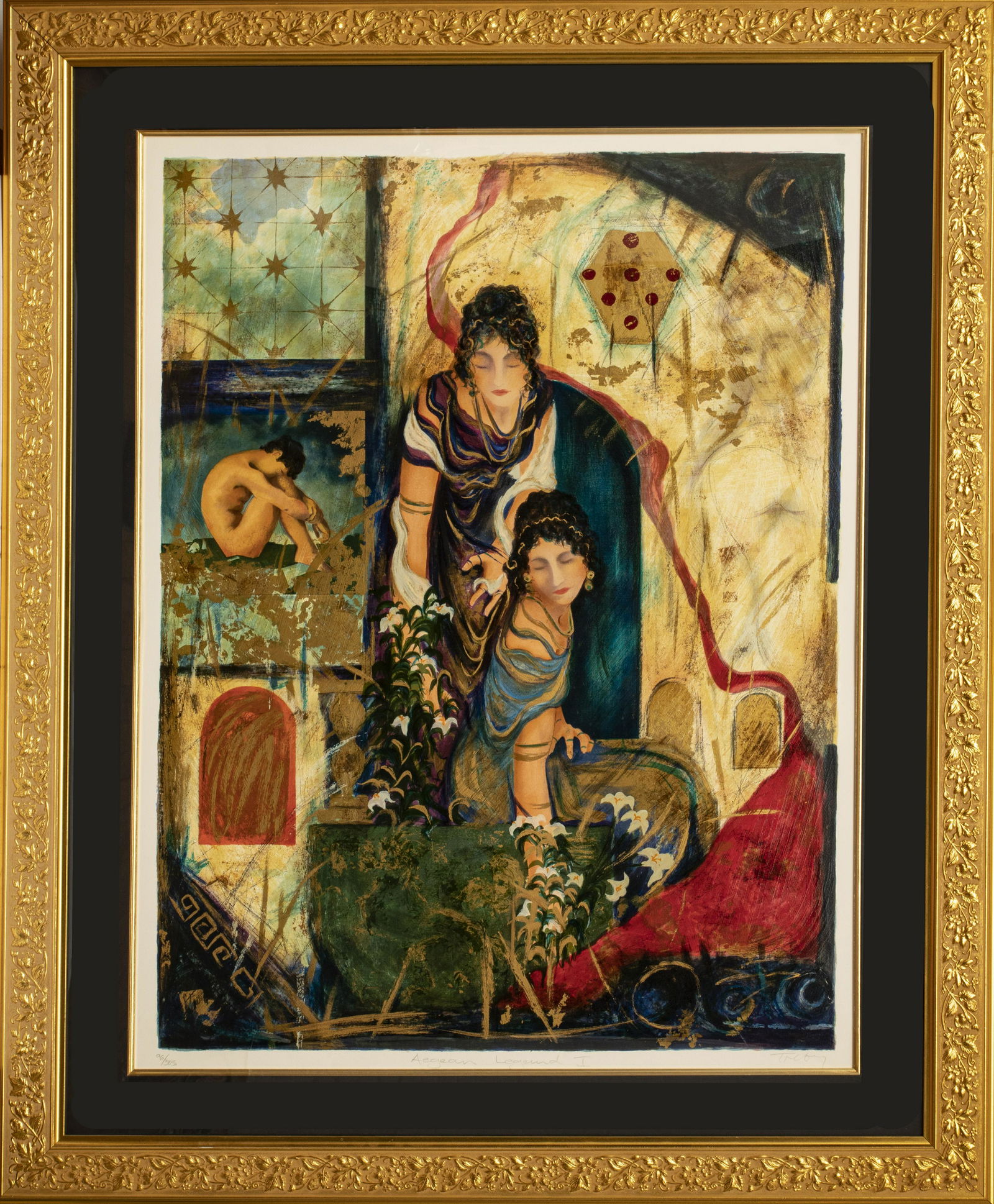 JANET TREBY, SERIGRAPH ON PAPER, "AEGEAN LEGEND" (1 of 6)