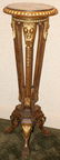 062096: CARVED & GILT WOOD PEDESTAL, H 49", DIA 16"