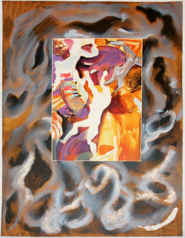 SANDRO, CHIA, COLOR LITHOGRAPH, 34" X 25",: SANDRO, CHIA, COLOR LITHOGRAPH, 34" X 25", "DANCING FIGURES": ITALIAN B. 1946:AP XIII/XXV; pencil signed; unframed.