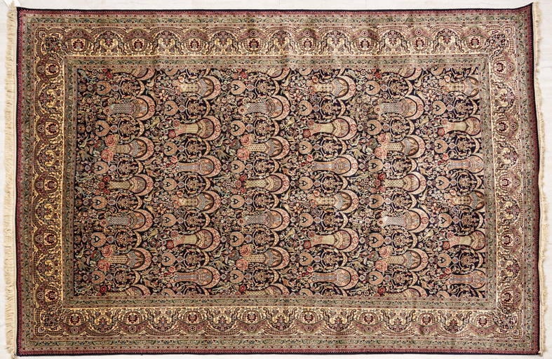 PERSIAN NAIN HAND WOVEN SILK RUG, W 6' L 8' 9" Oct 07, 2021