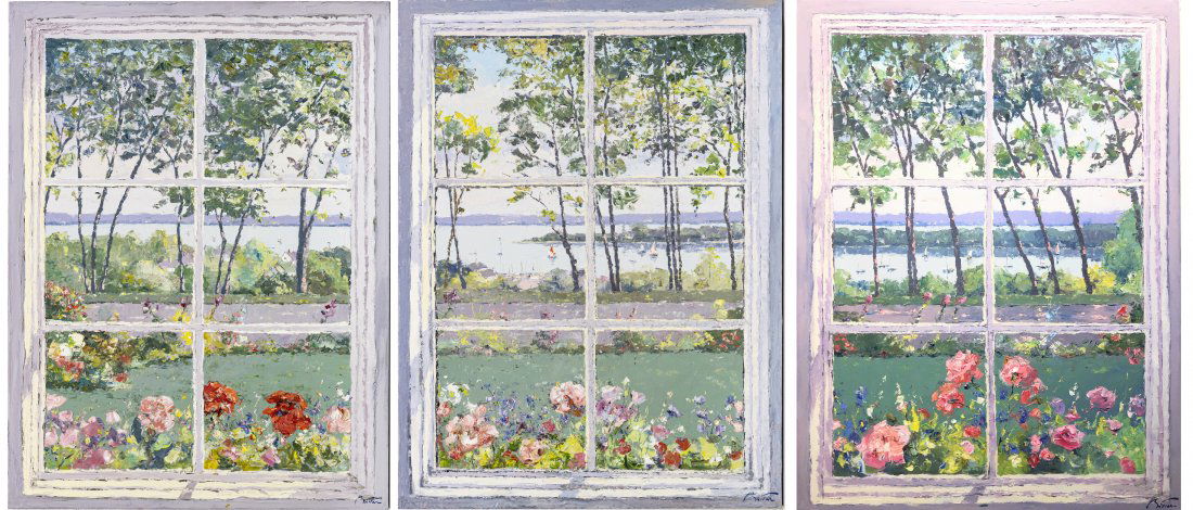 PIERRE BITTAR, OILS ON CANVAS, TRIPTYCH (1 of 6)