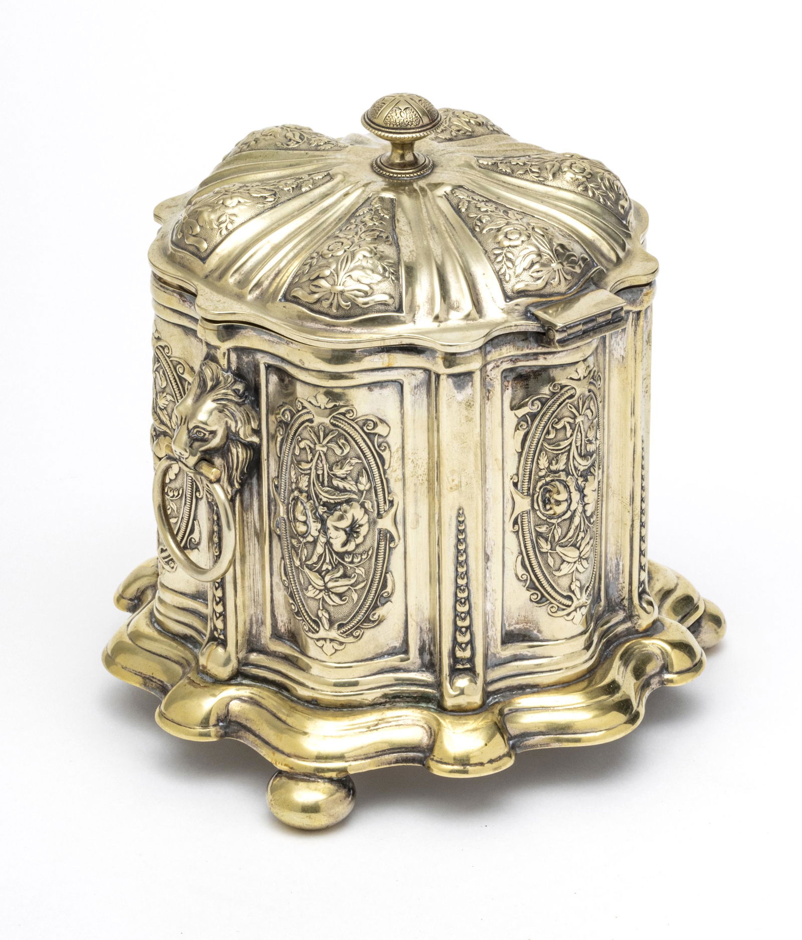 ALFRED BROWETT, BIRMINGHAM, SILVER TEA CONTAINER (1 of 4)